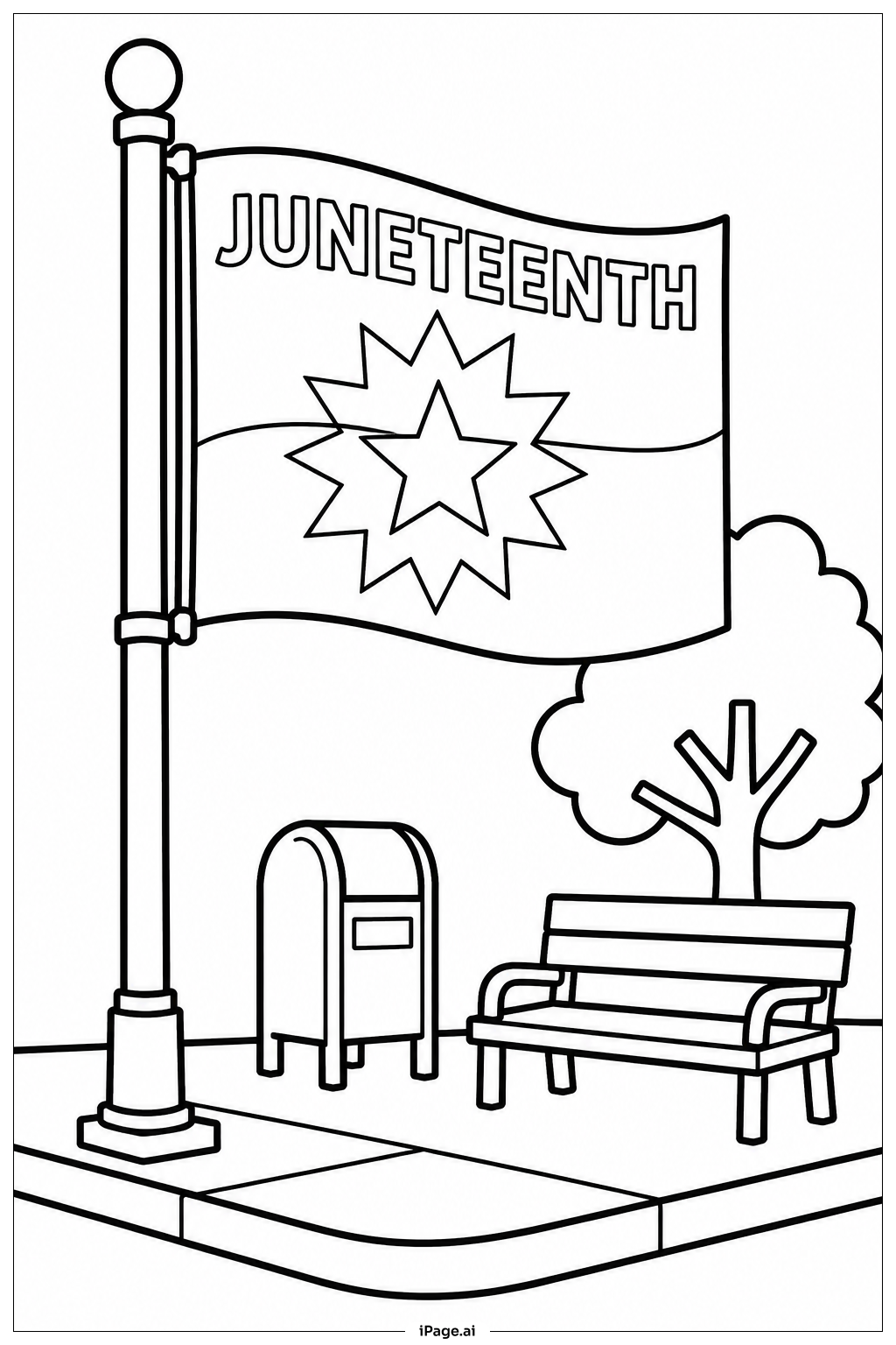 Esquina de la bandera Juneteenth