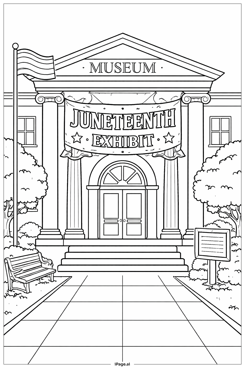Juneteenth Heritage Museum Coloring Page