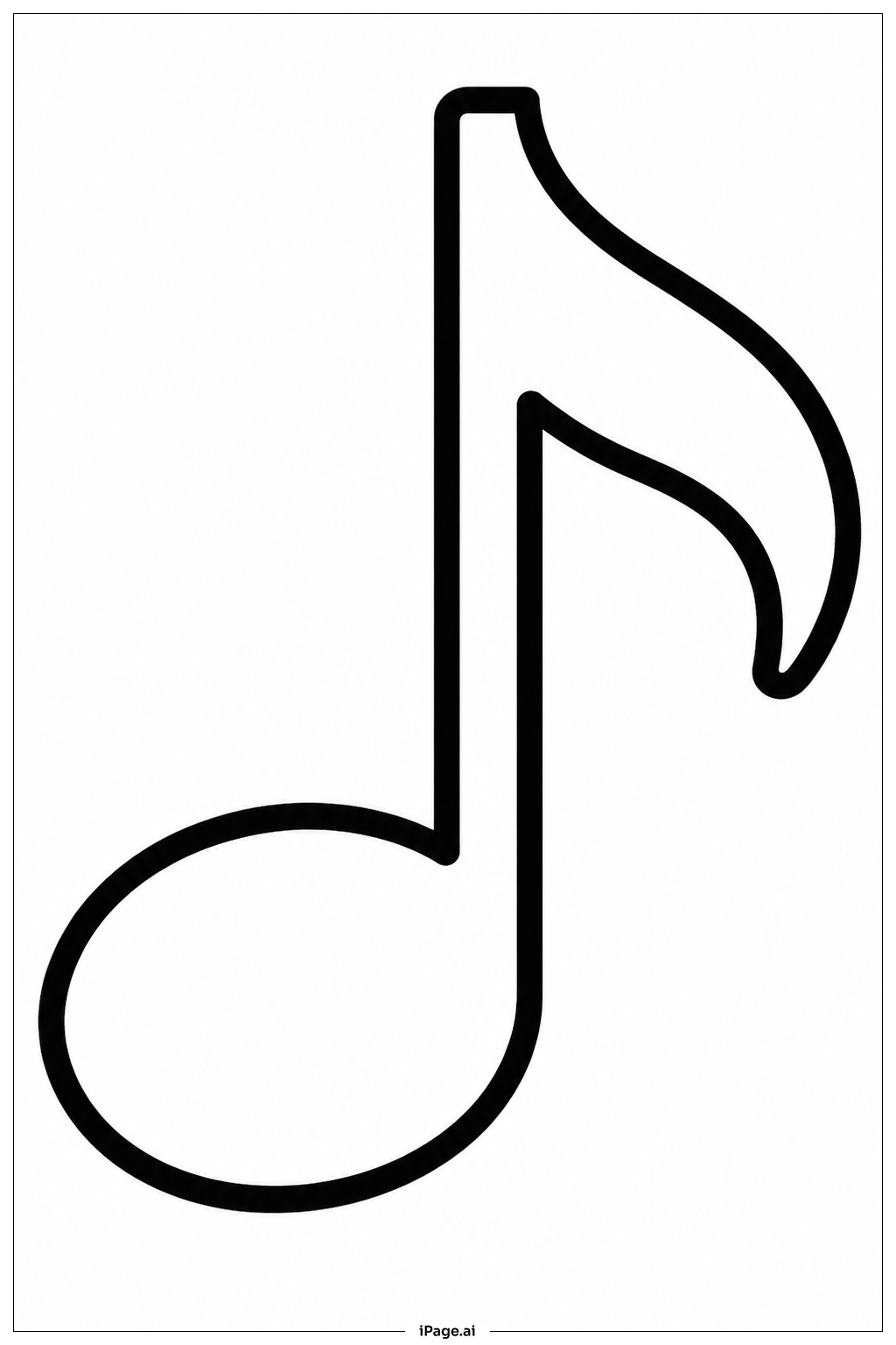 Juneteenth Musical Note Coloring Page