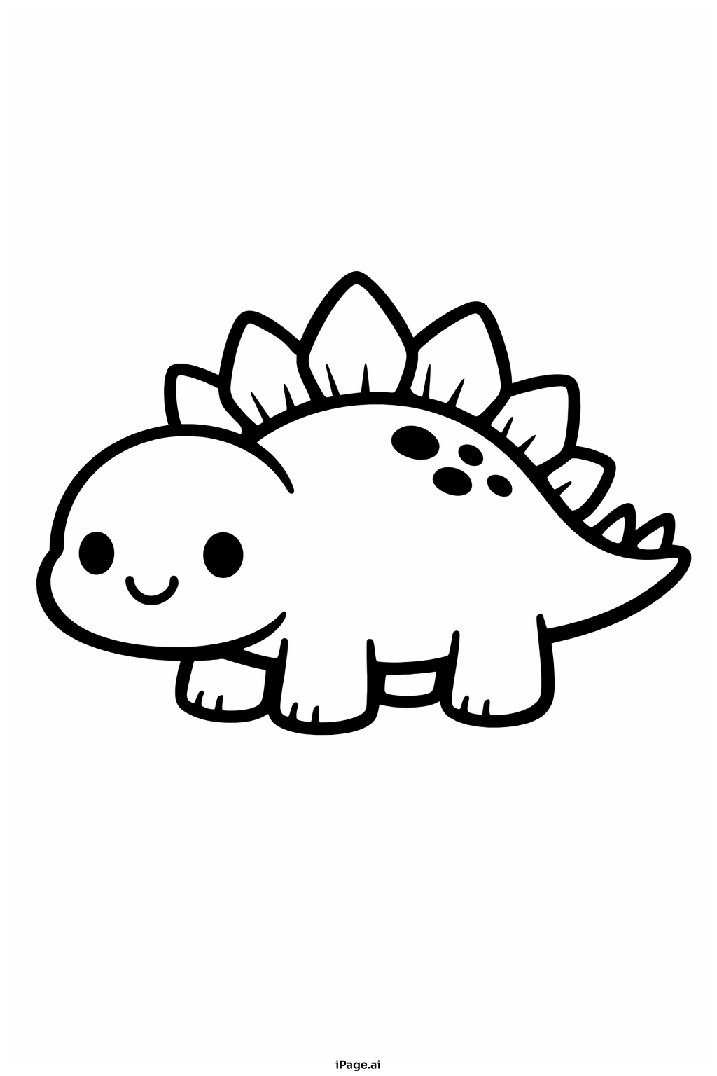  Jurassic Park Cute Stegosaurus Coloring Page 
