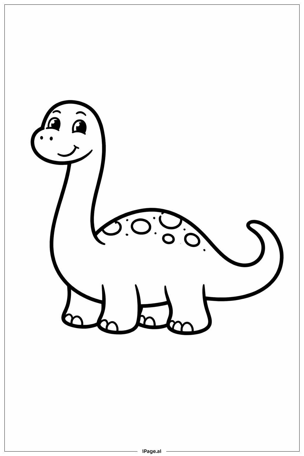  Jurassic Park Friendly Brontosaurus Coloring Page 
