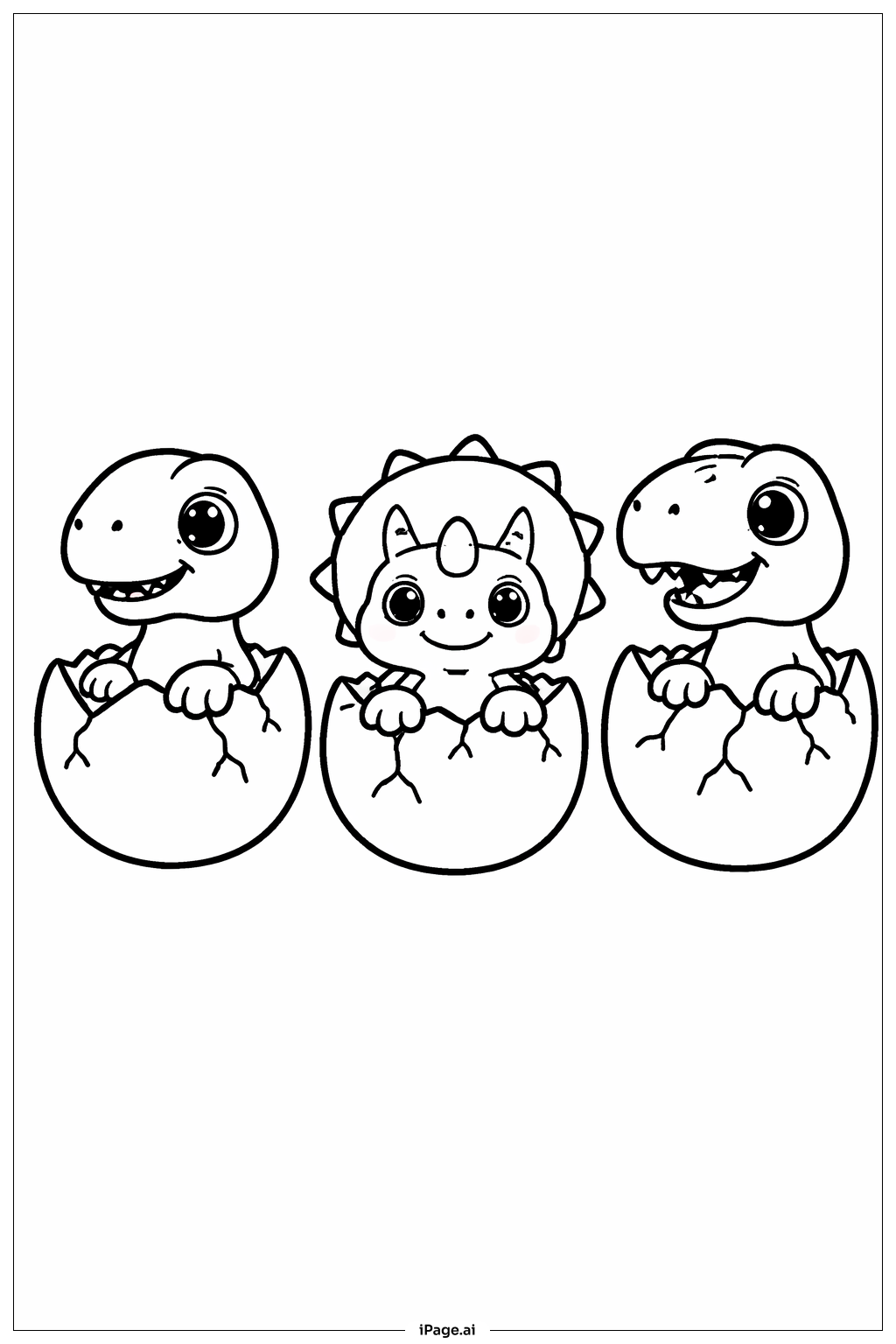  Jurassic Park Hatchling Trio Coloring Page 