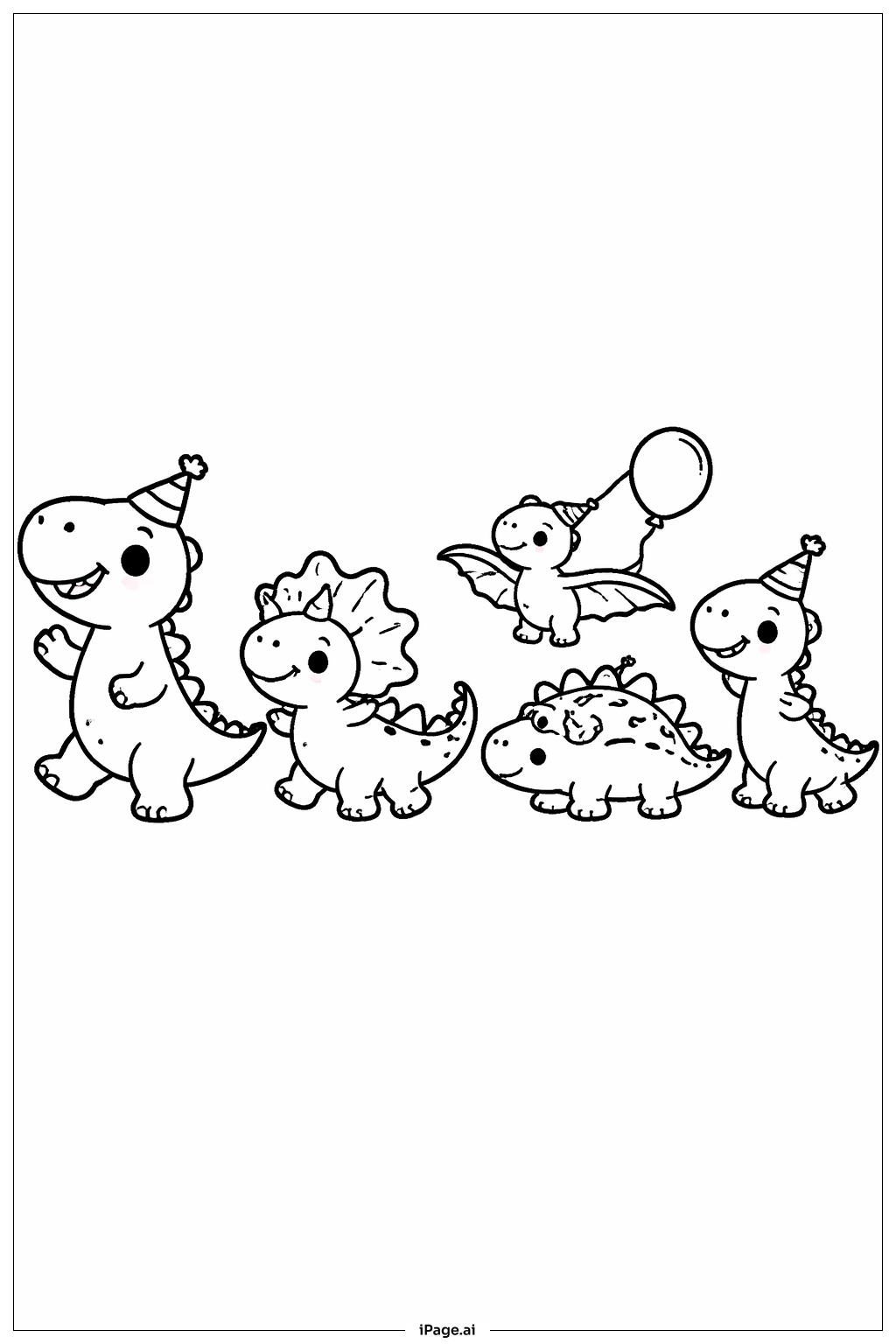  Jurassic Park Little Dino Parade Coloring Page 