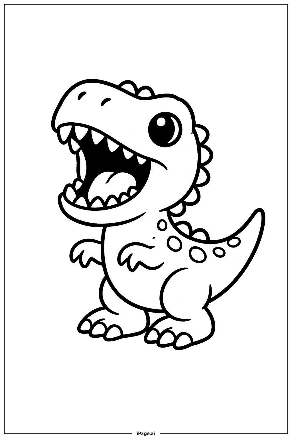  Jurassic Park Roaring Baby Rex Coloring Page 