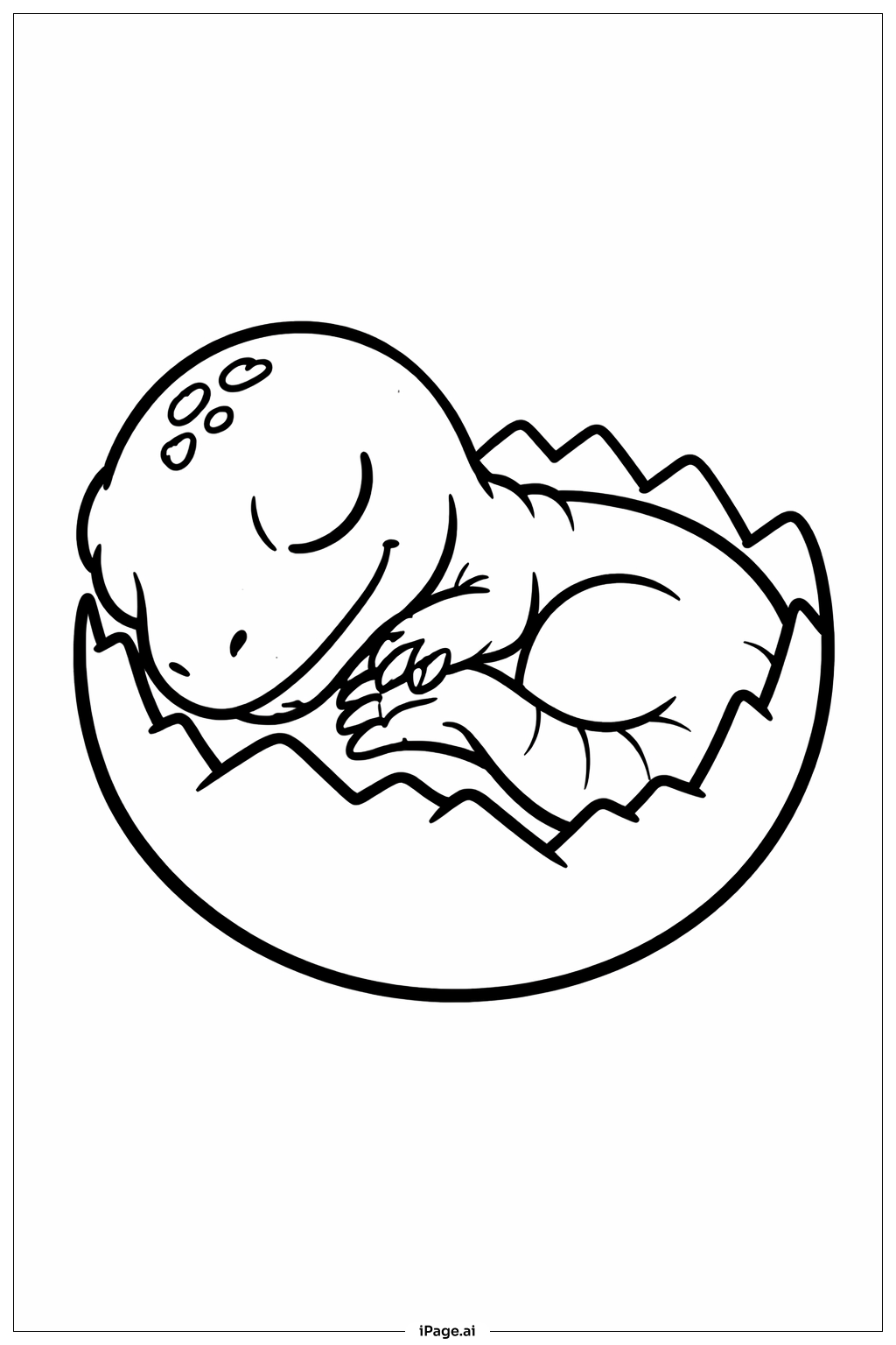  Jurassic Park Sleeping Hatchling Coloring Page 