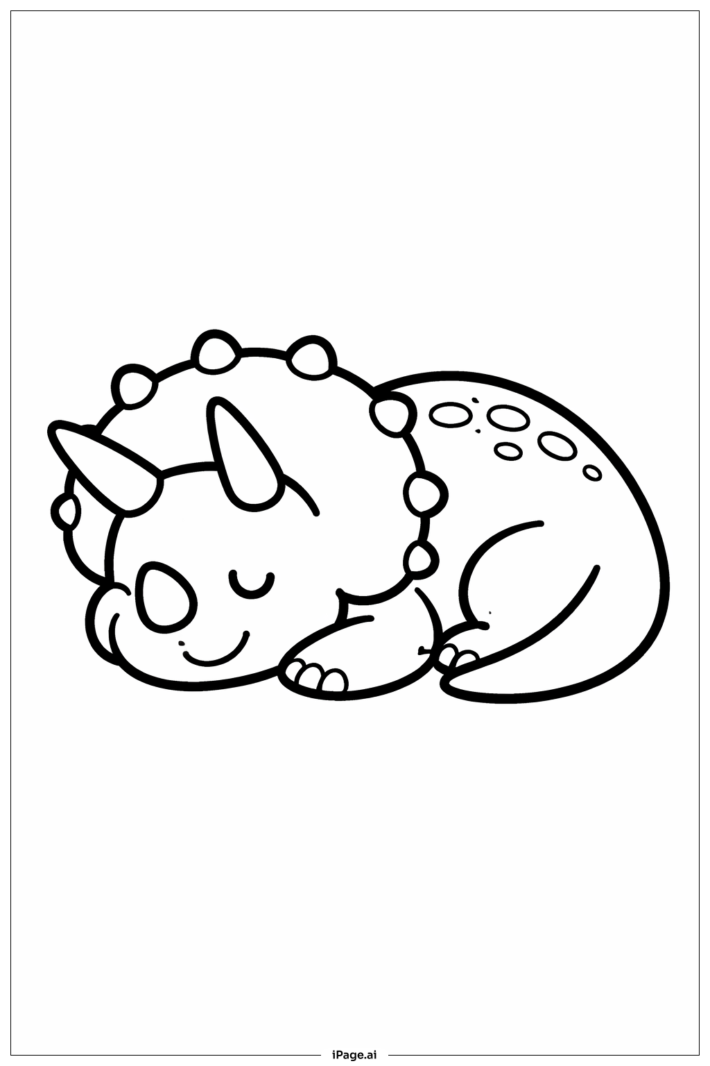  Jurassic Park Sleeping Triceratops Coloring Page 