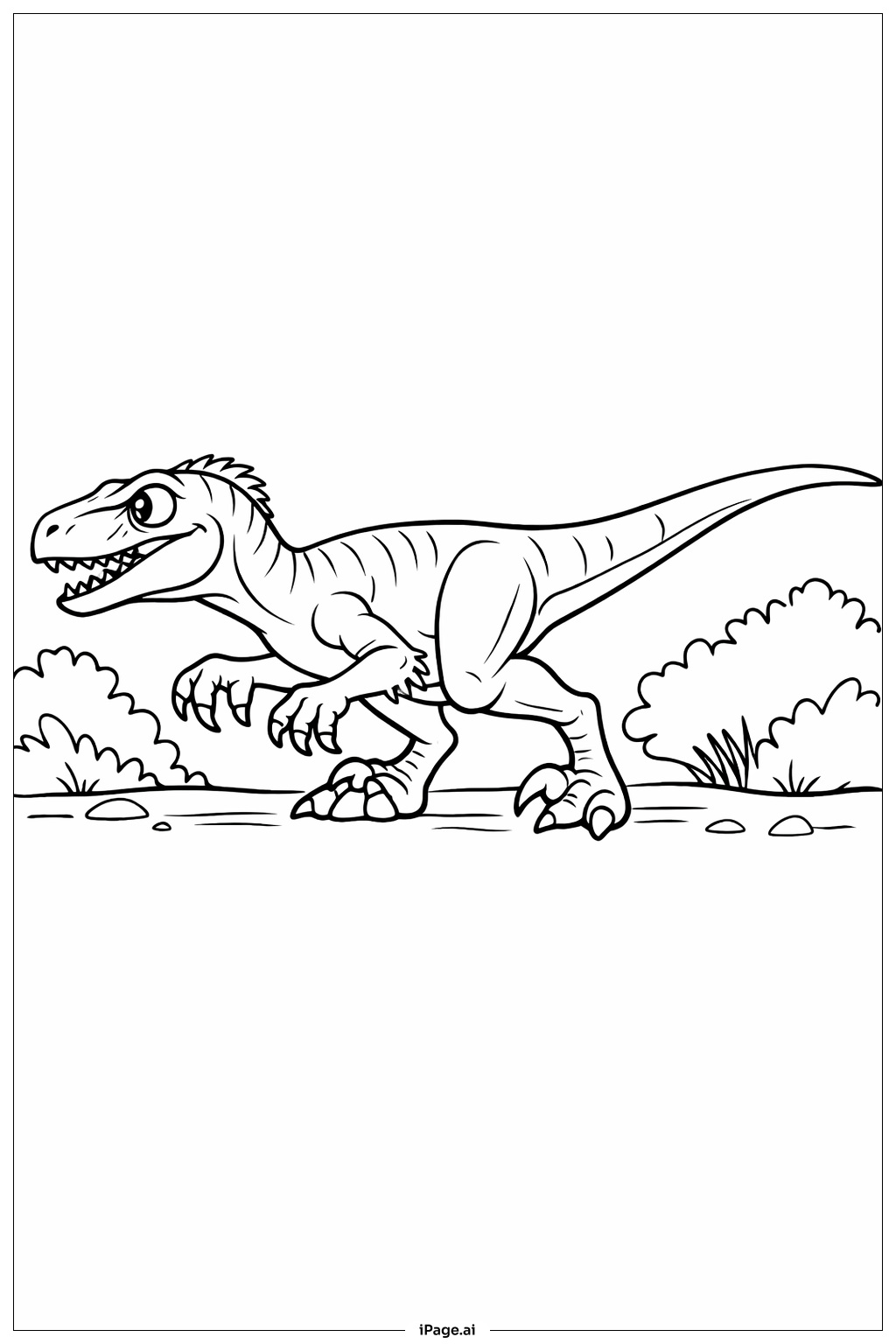  Jurassic Park Velociraptor Hunting Coloring Page 
