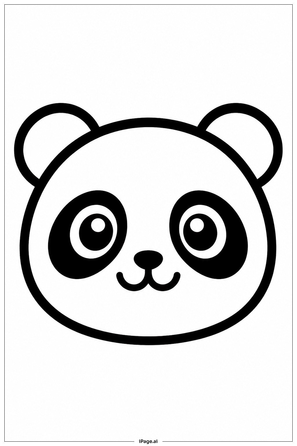 Kawaii Panda Coloring Page