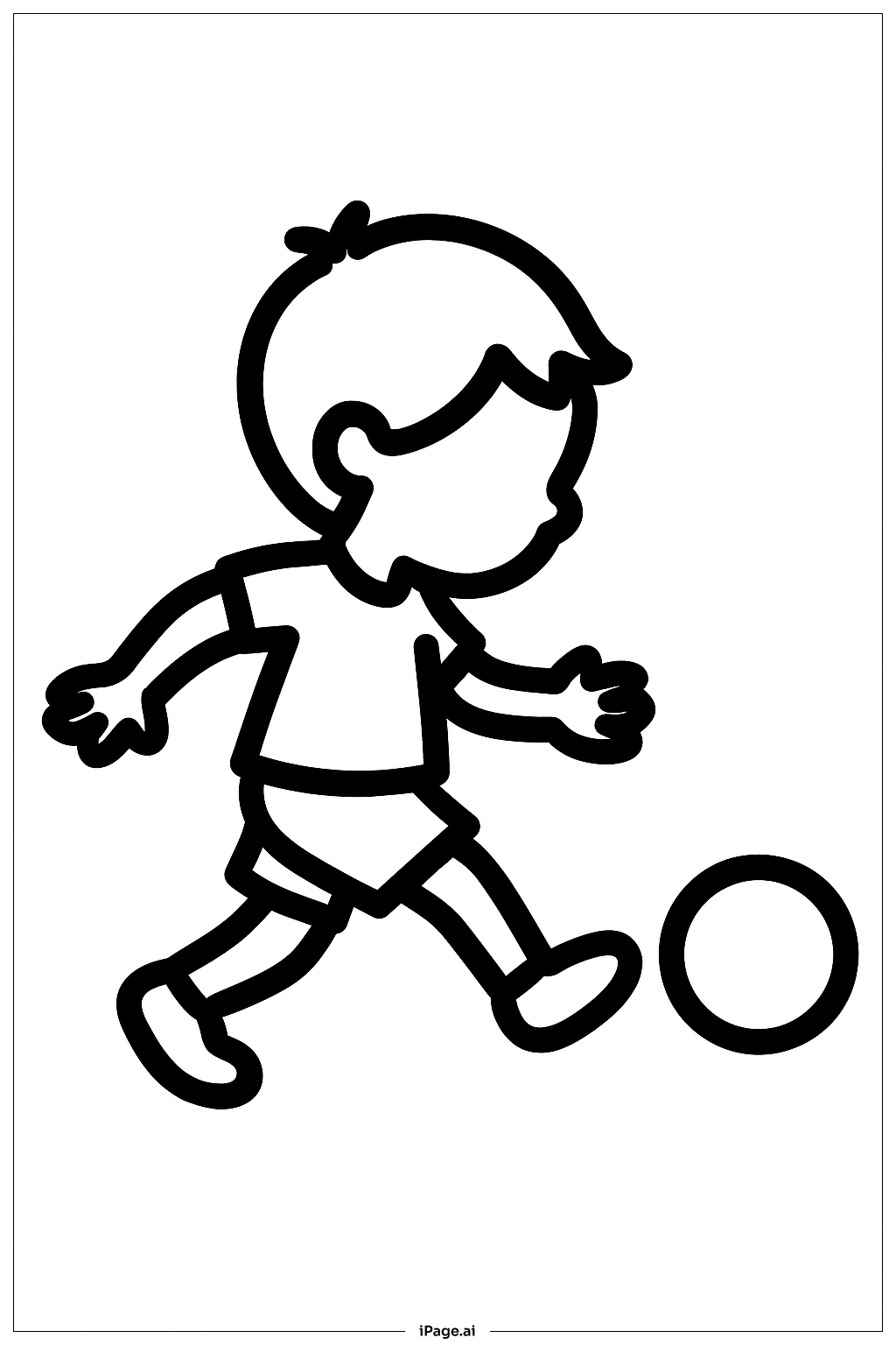  Kicking Football Silhouette Coloring Page 