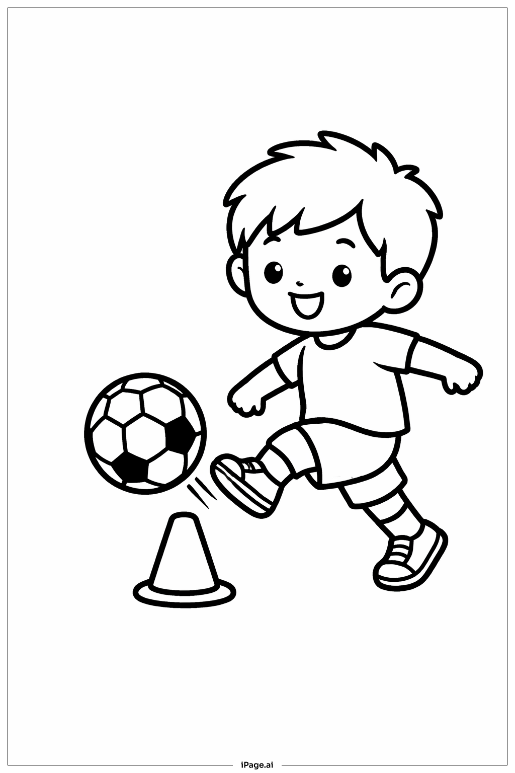  踢球練習著色頁 