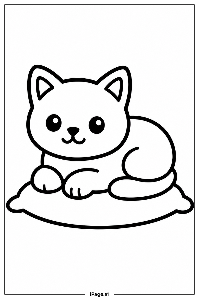 Kitten On Pillow