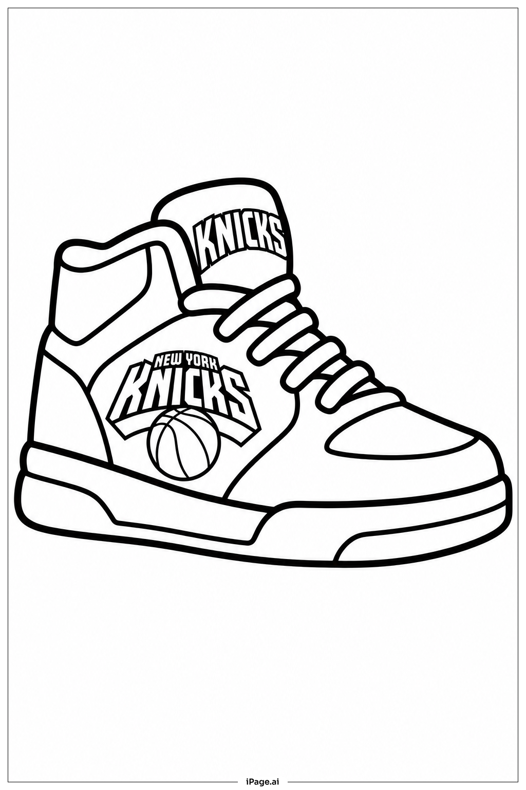 Page de coloriage Chaussure de Basketball des Knicks