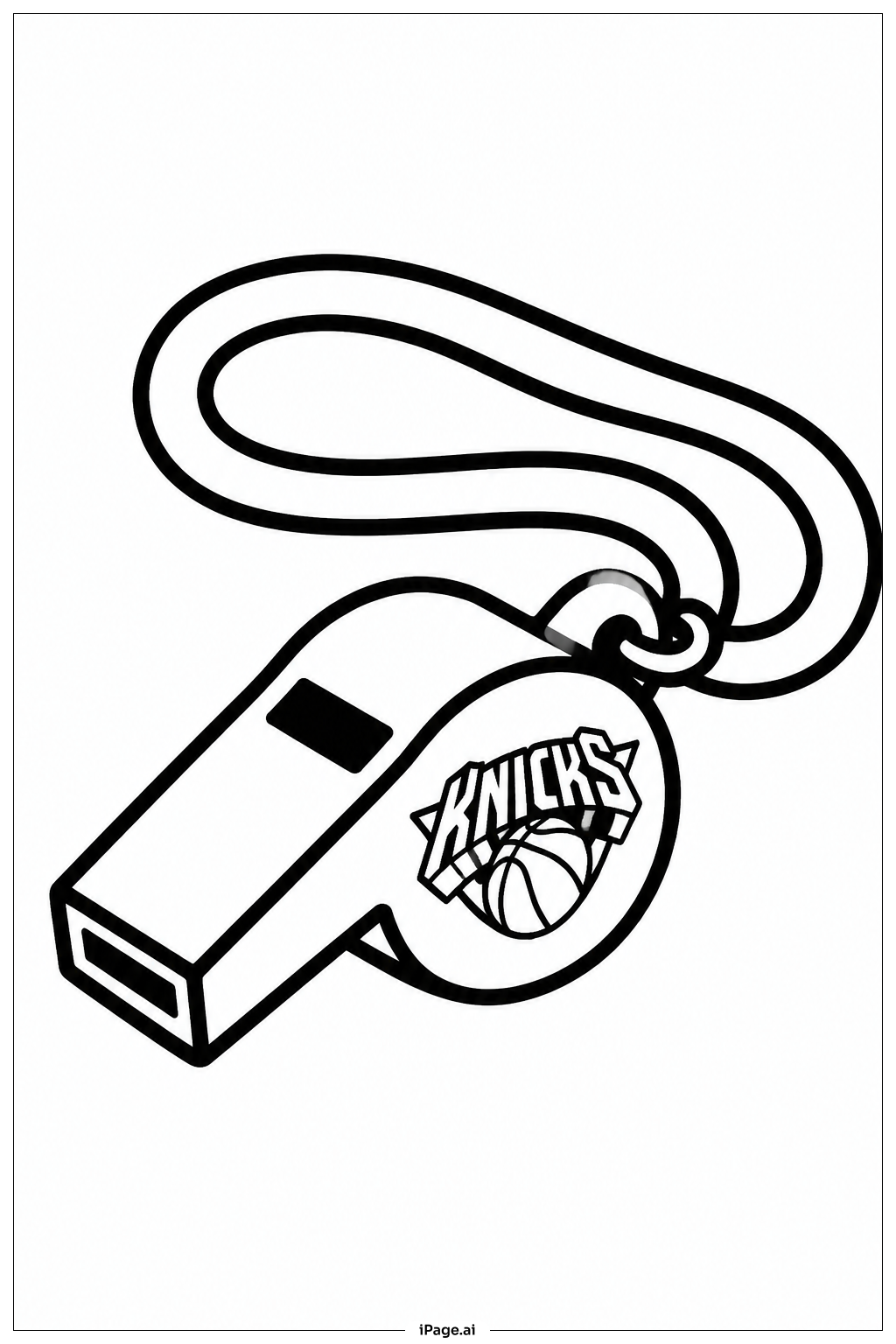 Page de coloriage Sifflet de l'Entraîneur des Knicks
