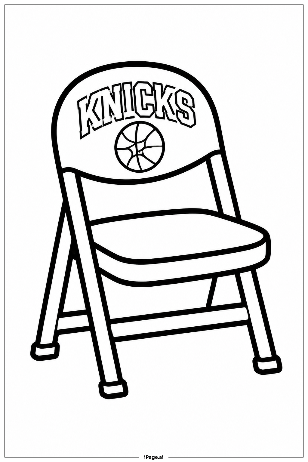 Page de coloriage Chaise de Touche des Knicks