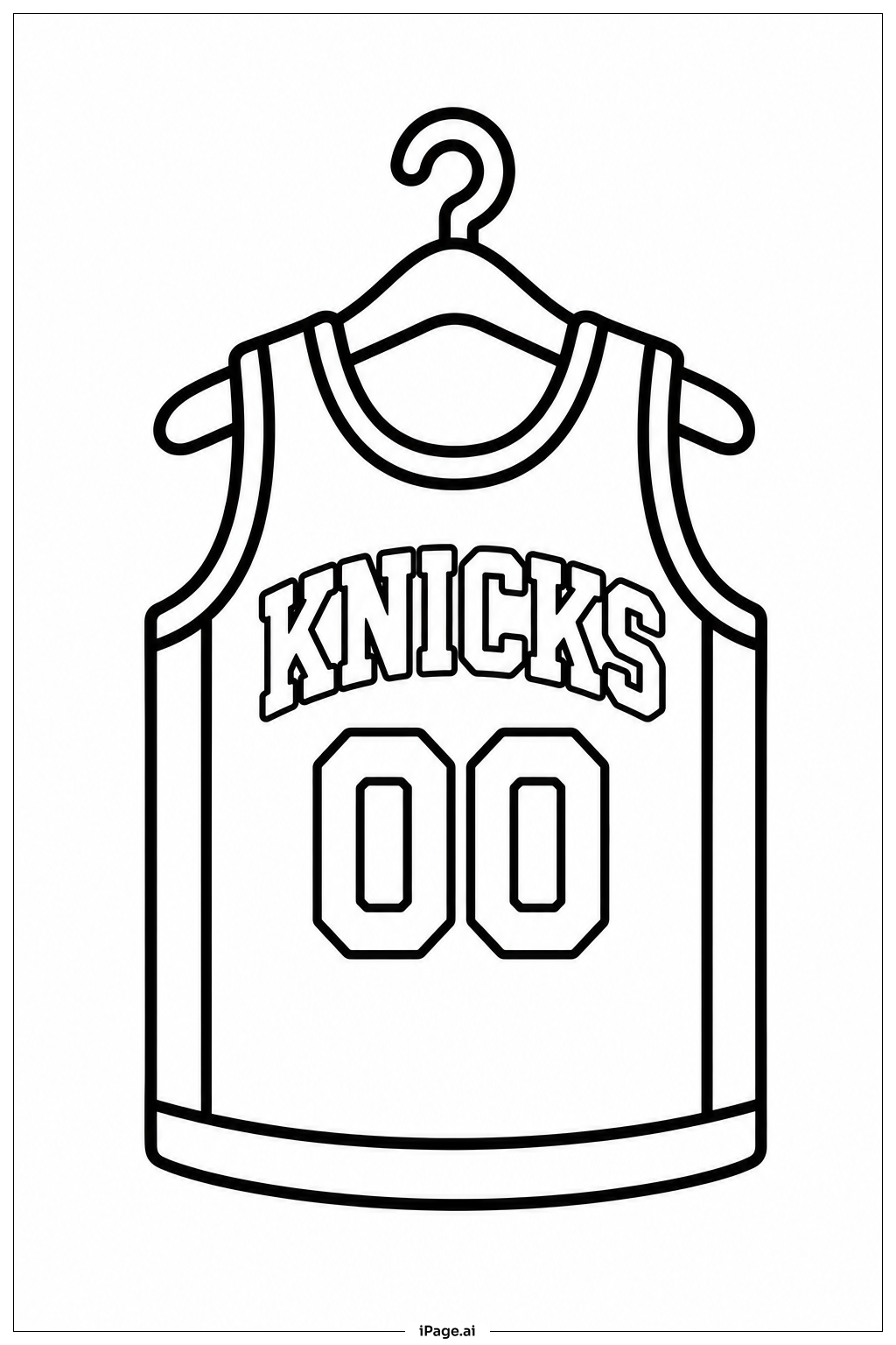 Page de coloriage Maillot de l'équipe des Knicks