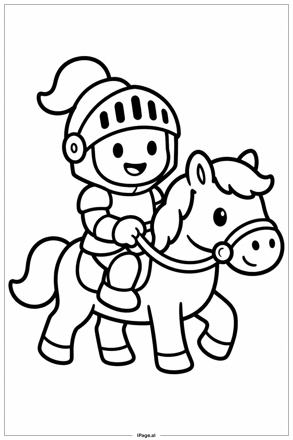 Chevalier montant un poney