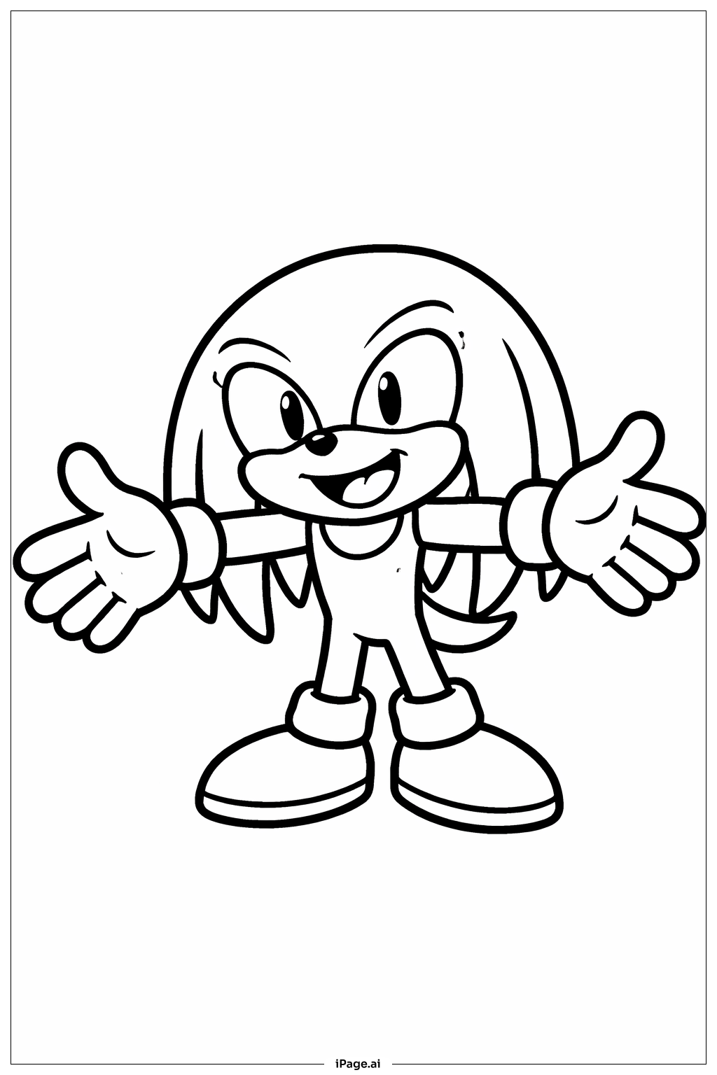 너클즈 큰 포옹 색칠공부 페이지