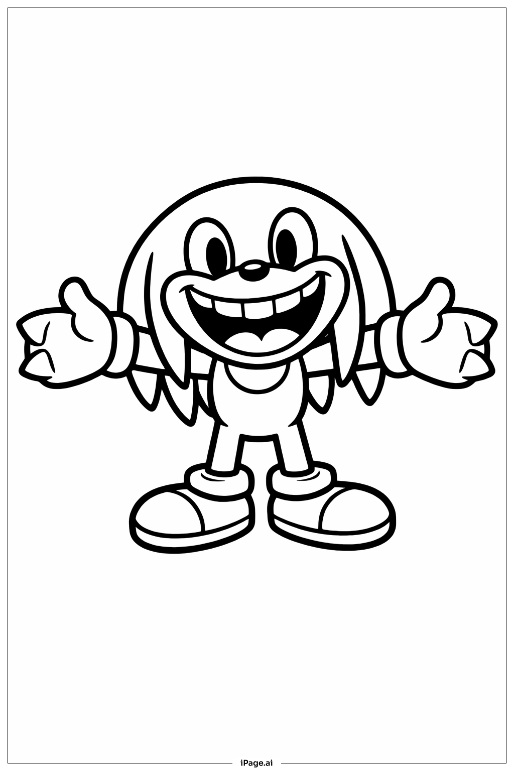 너클즈 큰 미소 색칠공부 페이지