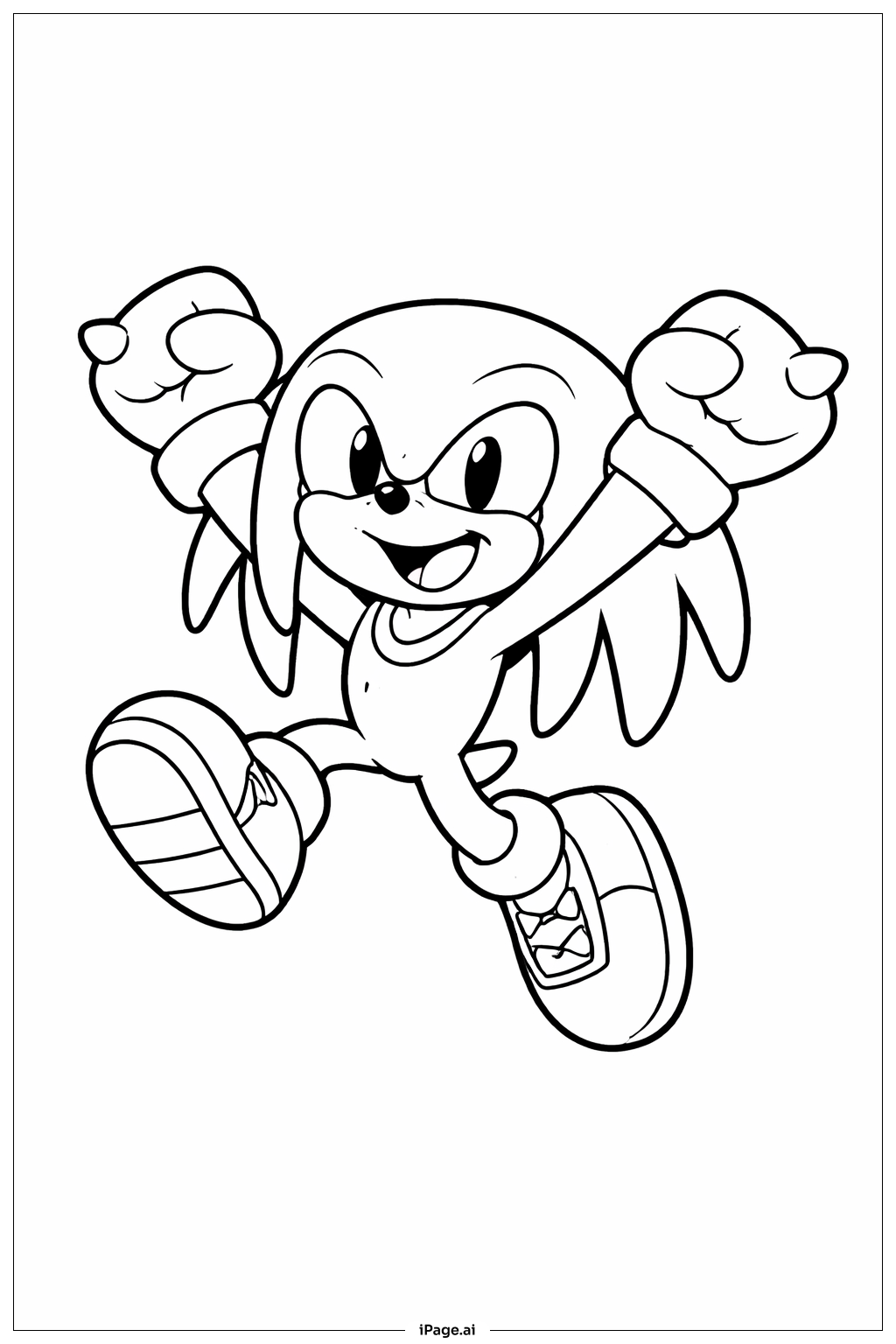 너클즈 점핑 조이 색칠공부 페이지