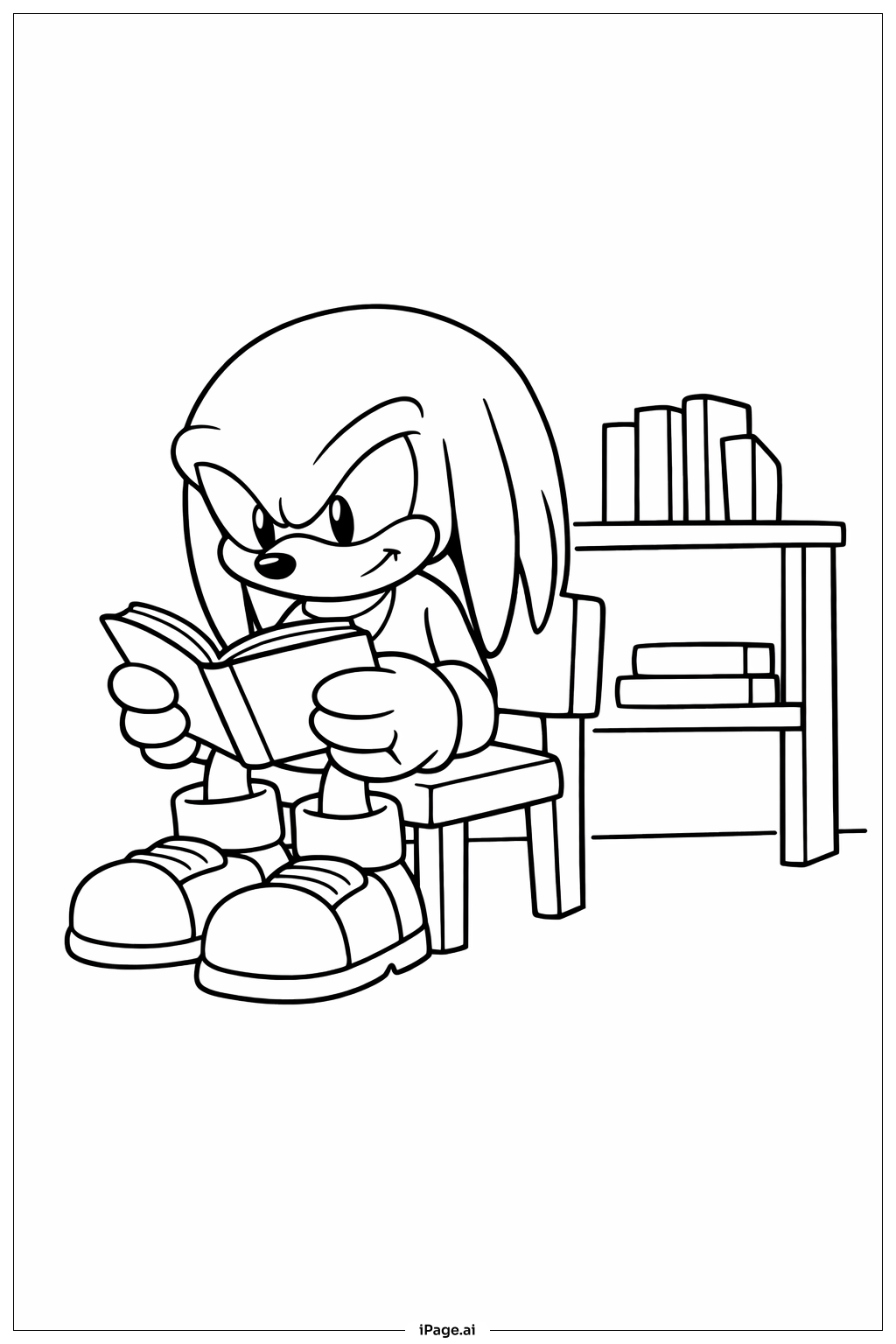 너클스 독서 책 색칠공부 페이지