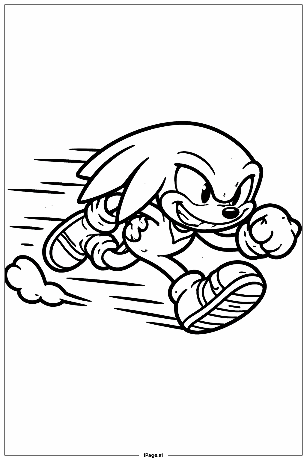 너클스 빠르게 달리기 색칠공부 페이지