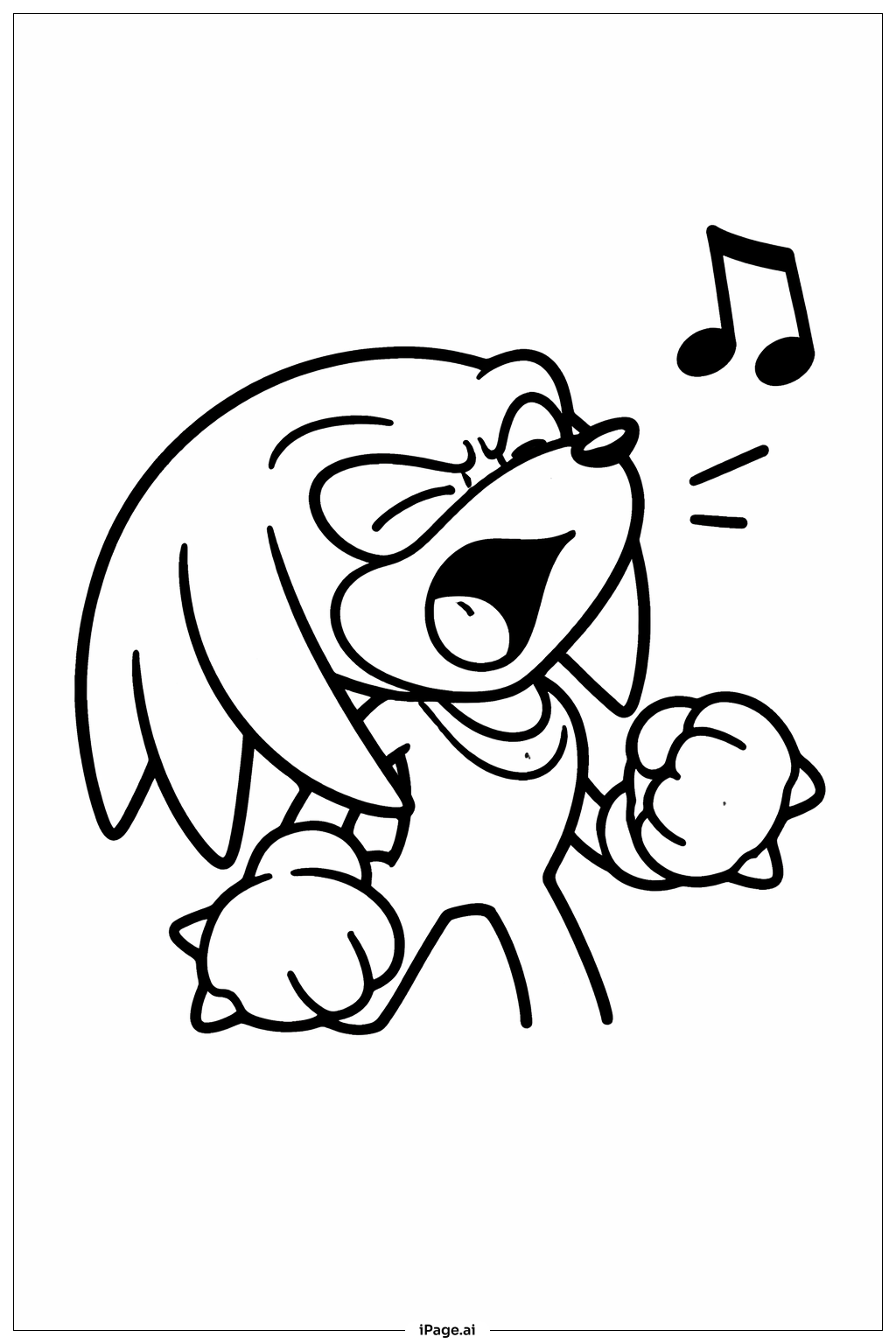 크낼스 크게 노래하기 색칠공부 페이지