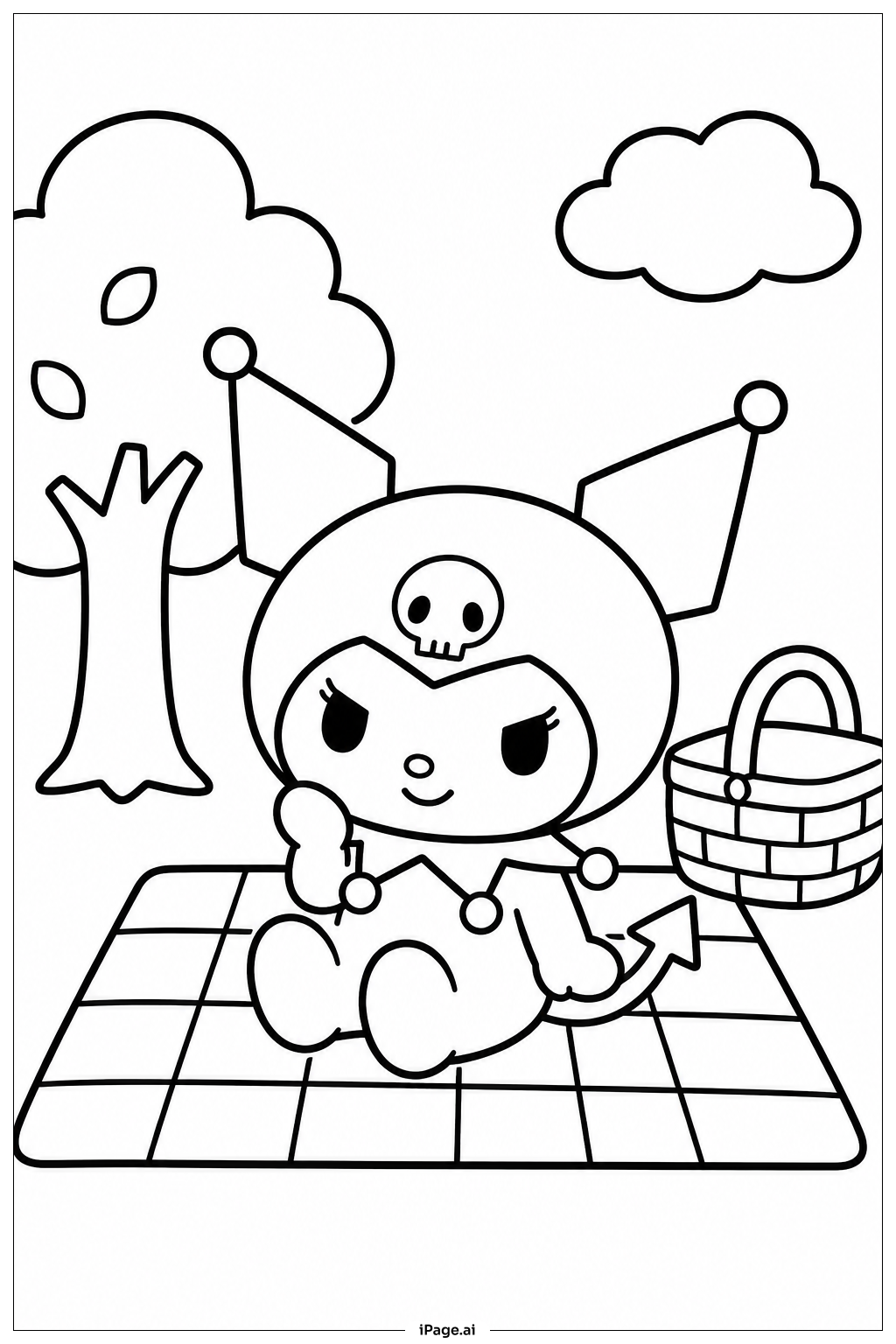 Kuromi Im Picknick Ausmalseite