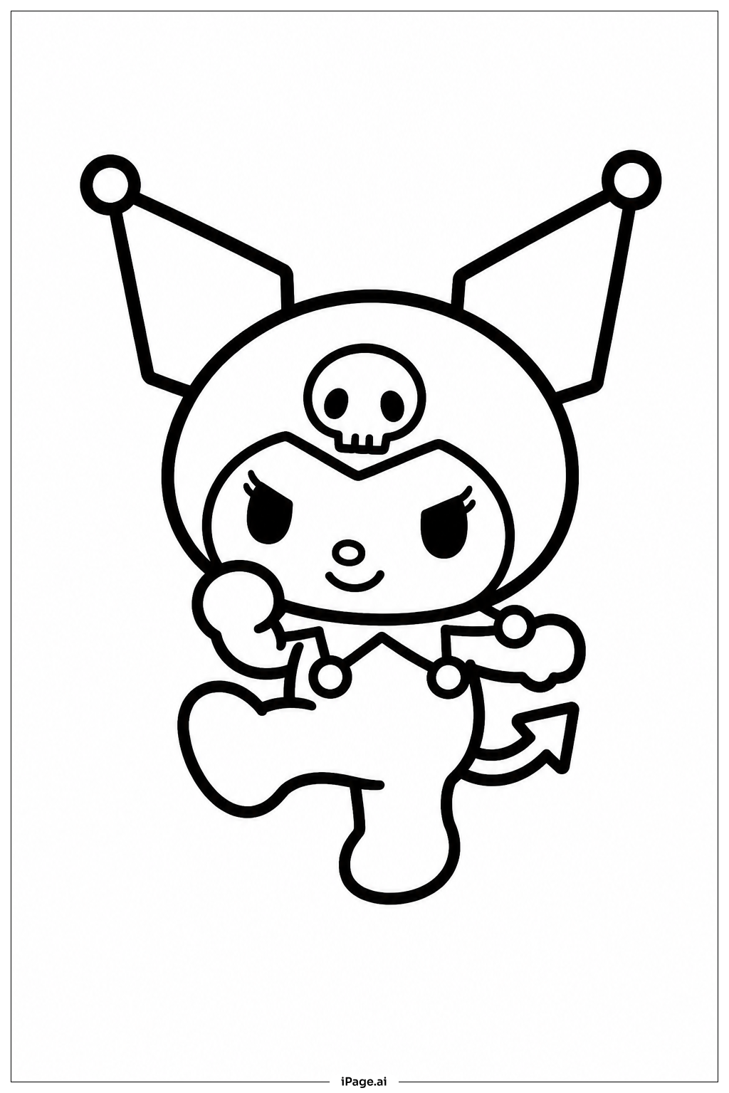 Trang tô màu Kuromi Nhảy Múa