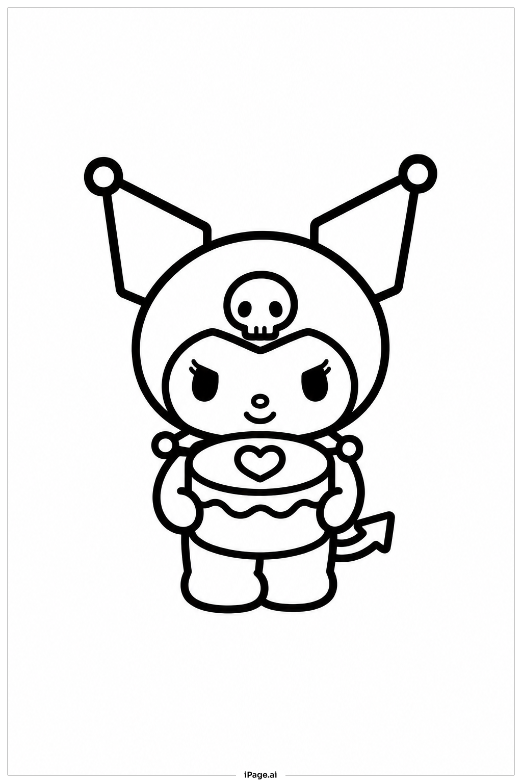 Kuromi Holding Cake