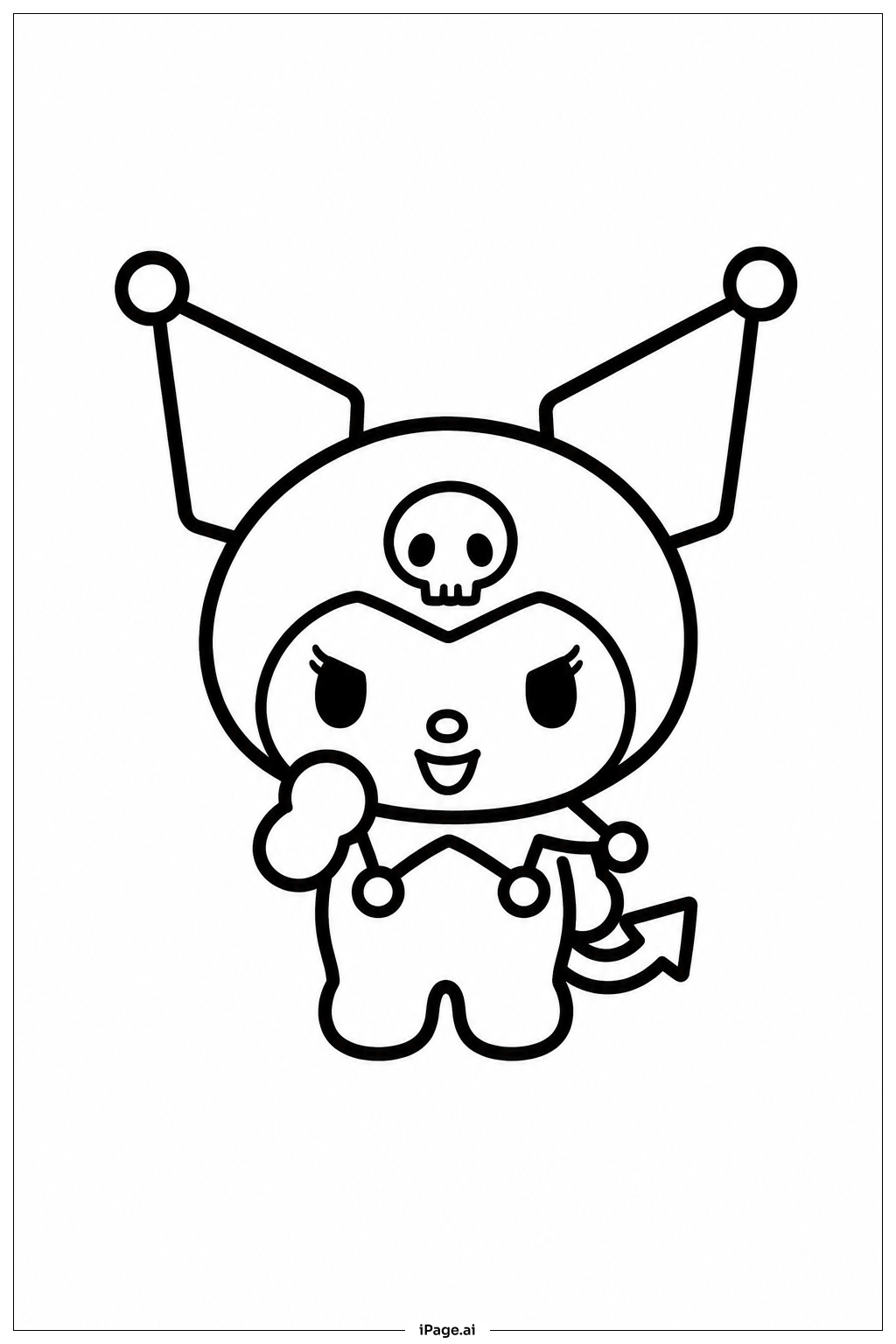 Kuromi Smiling Ausmalseite