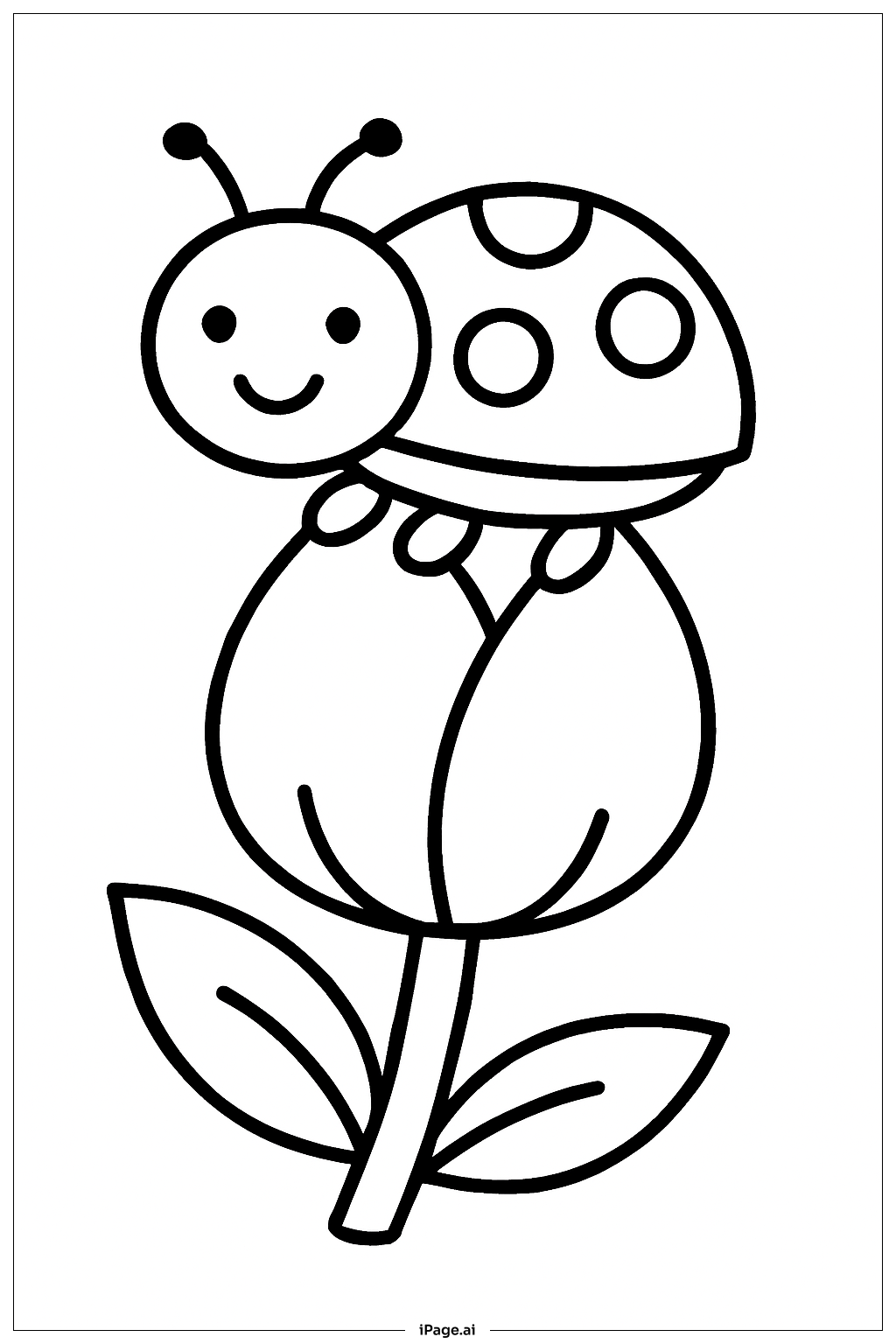 Joaninha em um Botão de Flor