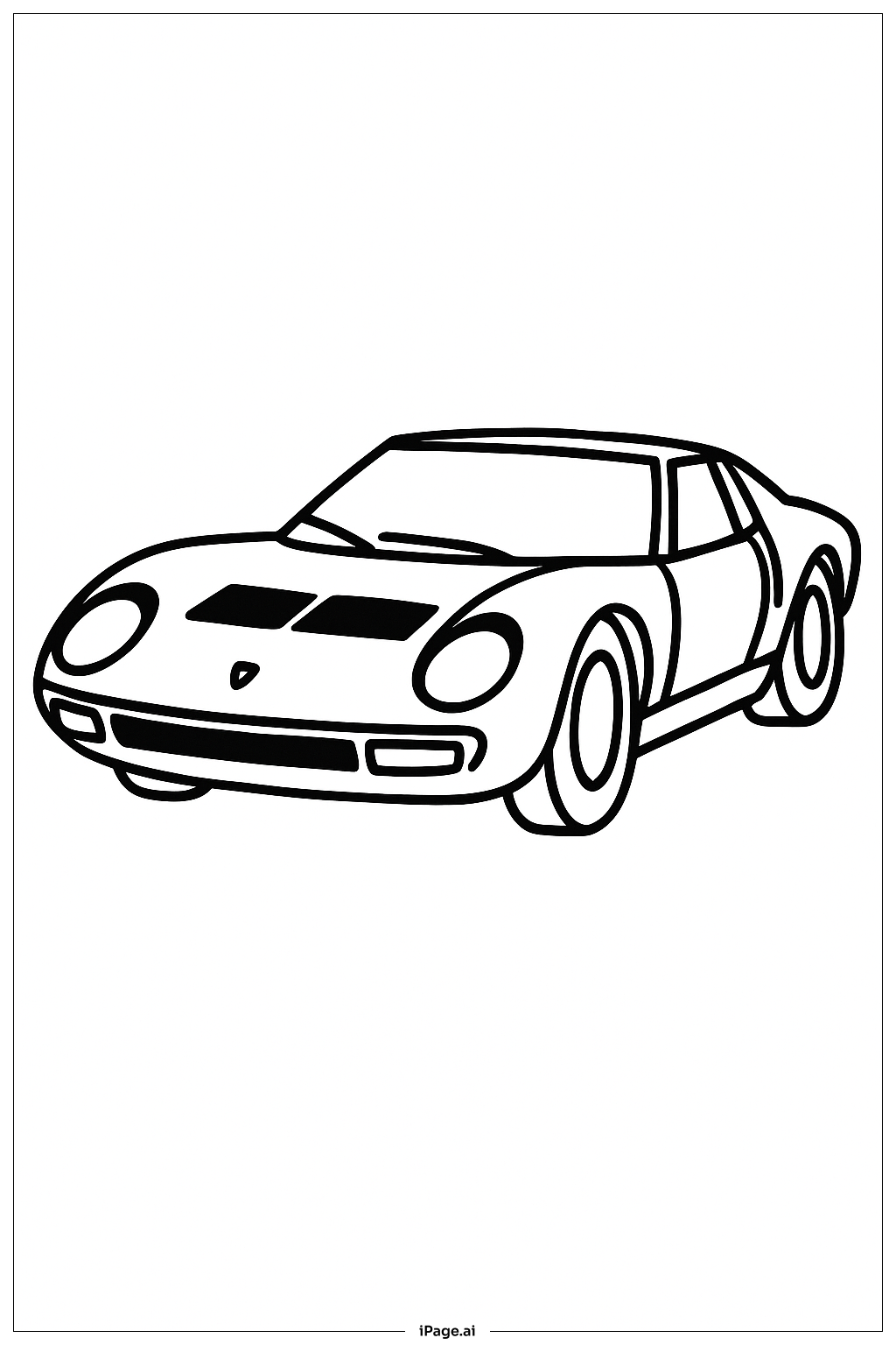  兰博基尼大灯填色页 