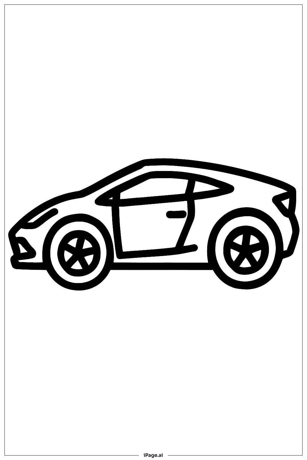  兰博基尼侧面轮廓填色页 