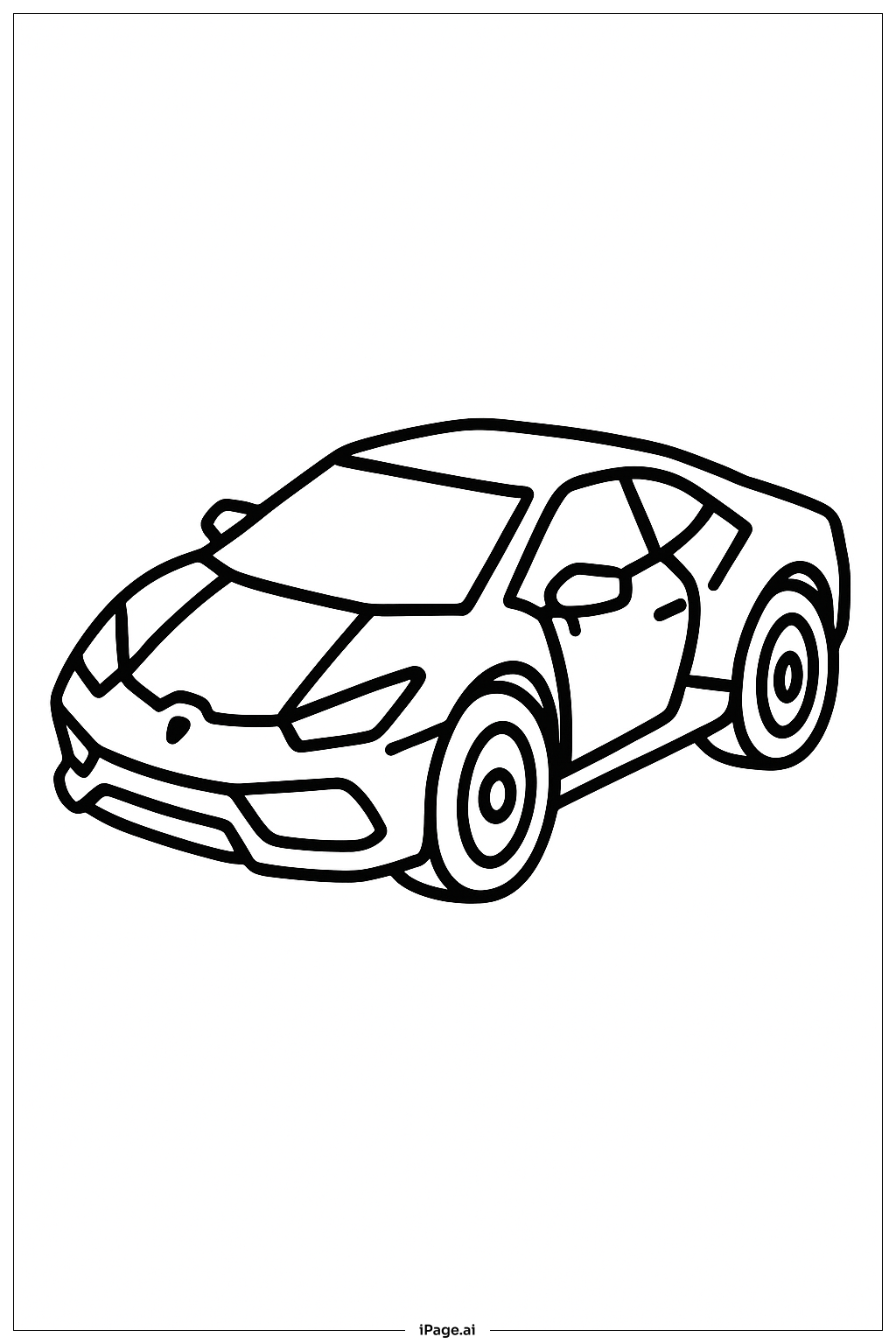  蘭博基尼玩具造型著色頁 