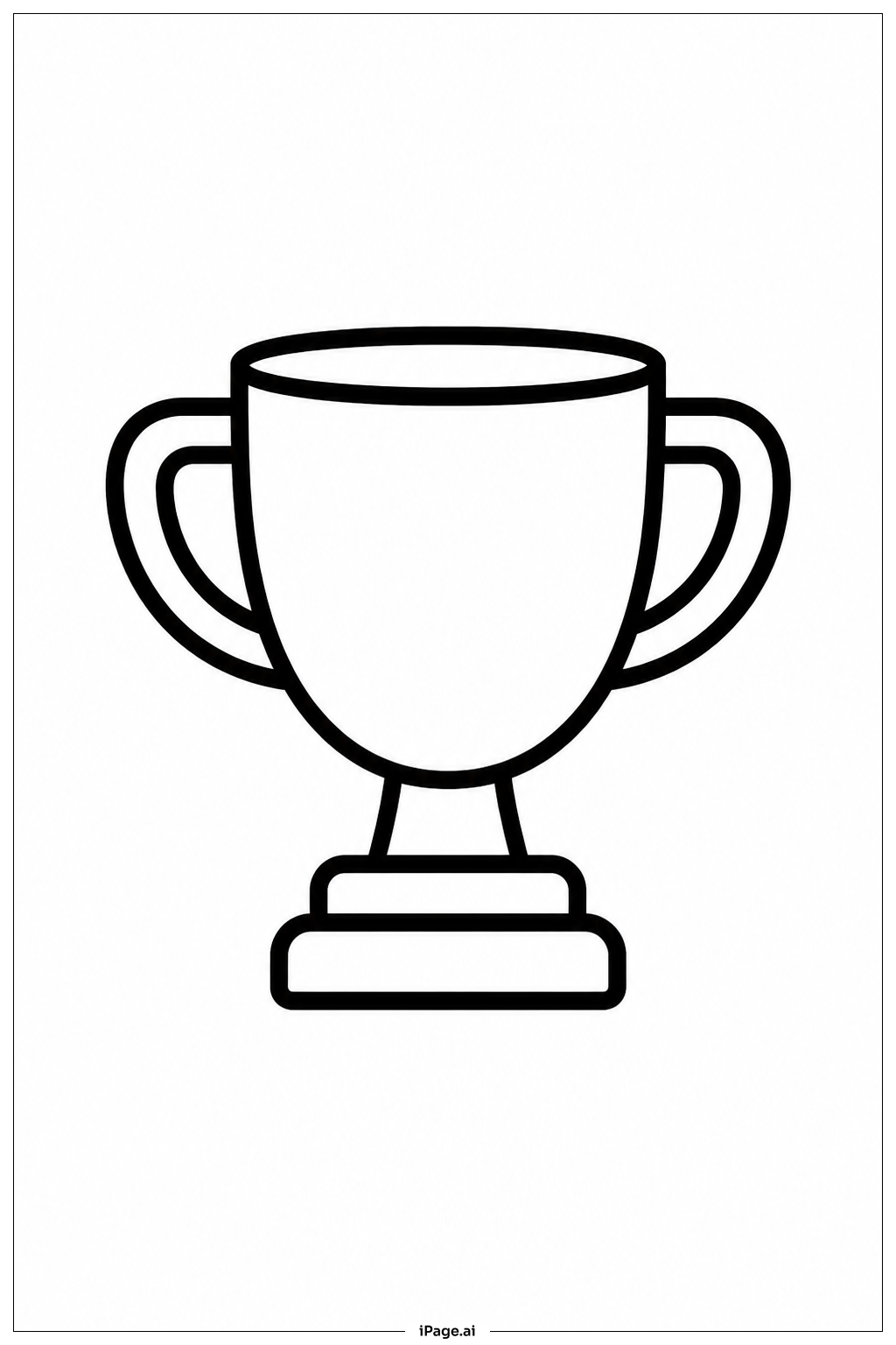 Großer Glatter Pokal Ausmalseite
