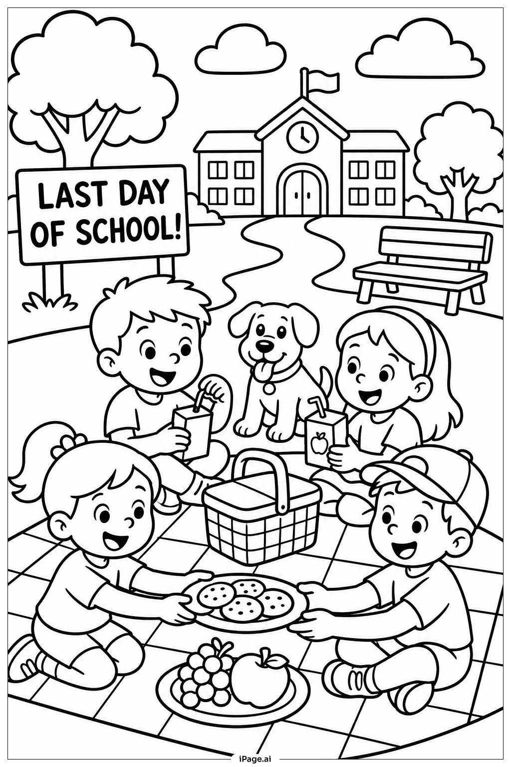 学年最終日の友達とのピクニック
