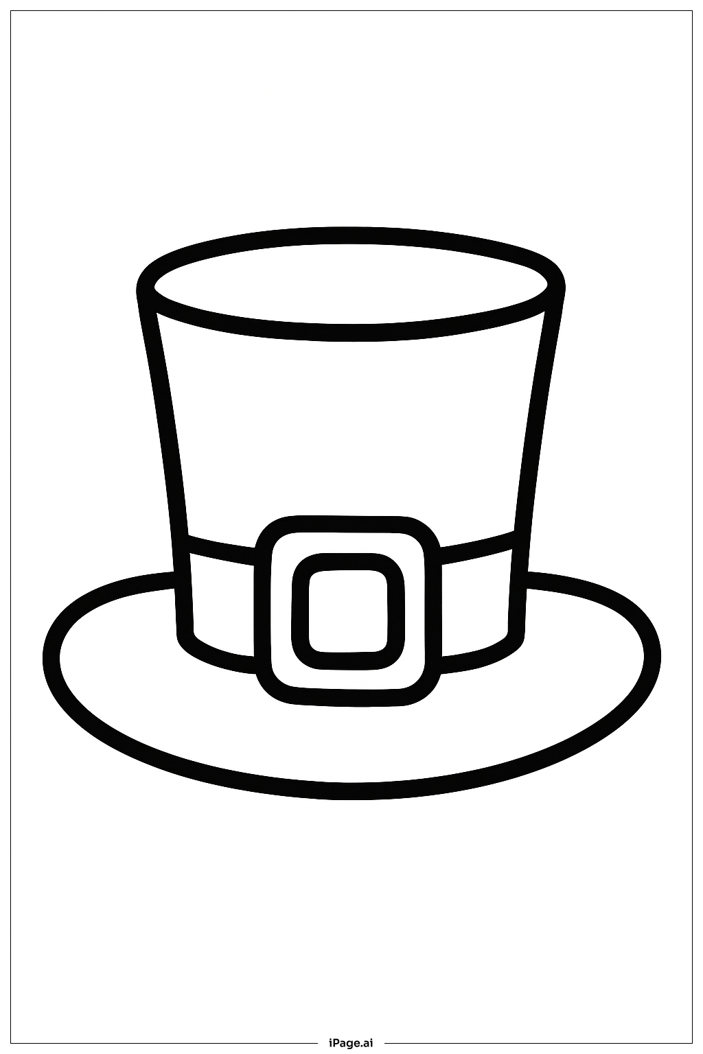  Leprechaun Hat St. Patrick's Day Coloring Page 