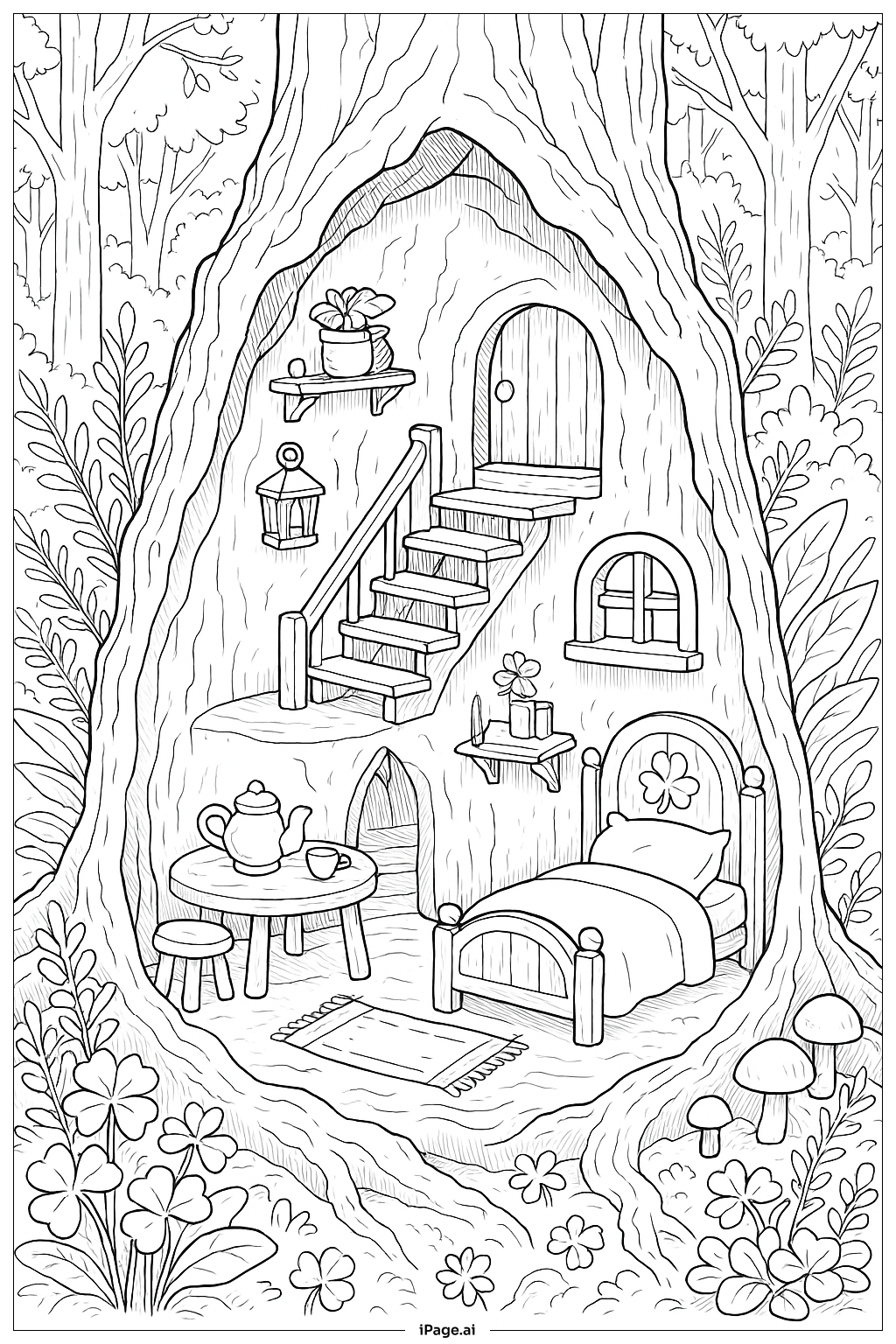  Leprechaun In Hidden Hollow Coloring Page 
