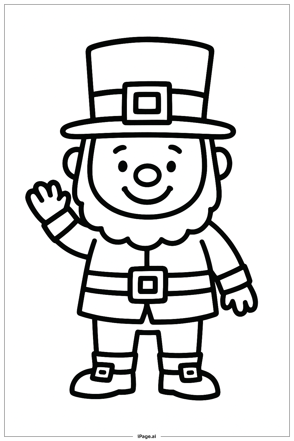  Página para colorear de Duendecillo Sonriente 