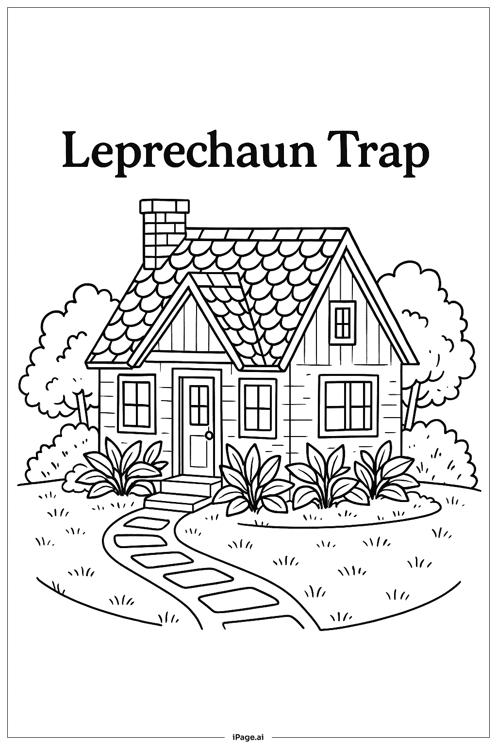 레프리콘 덫 오두막 설계도 색칠공부 페이지