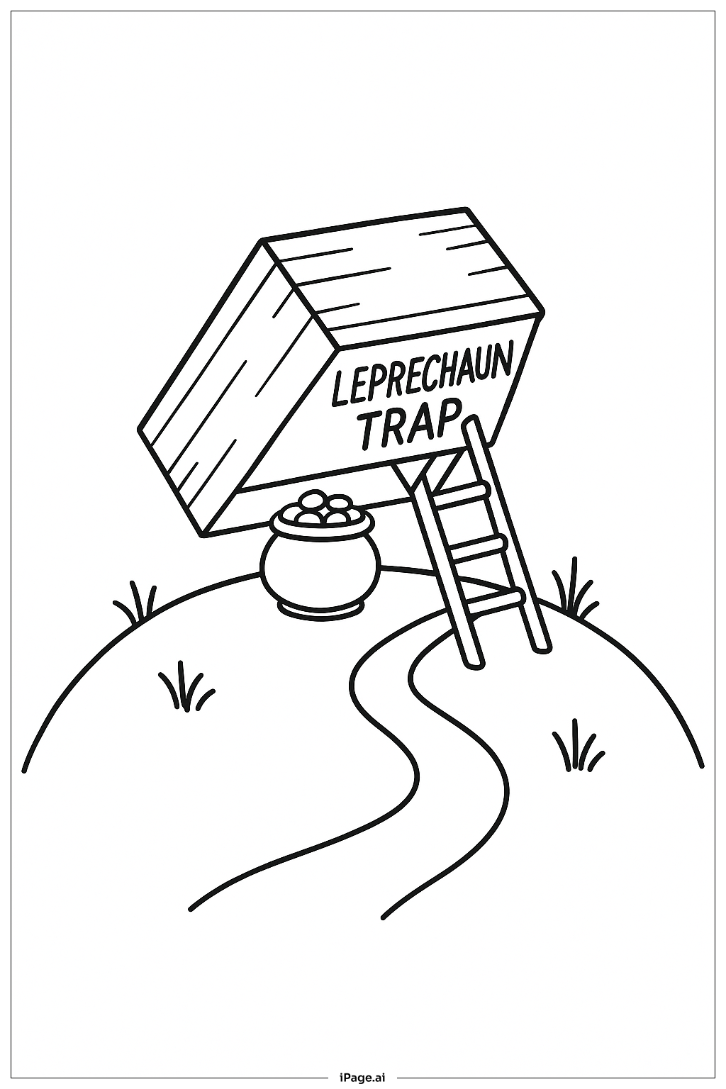 Página para colorir de Armadilha para Duende na Colina