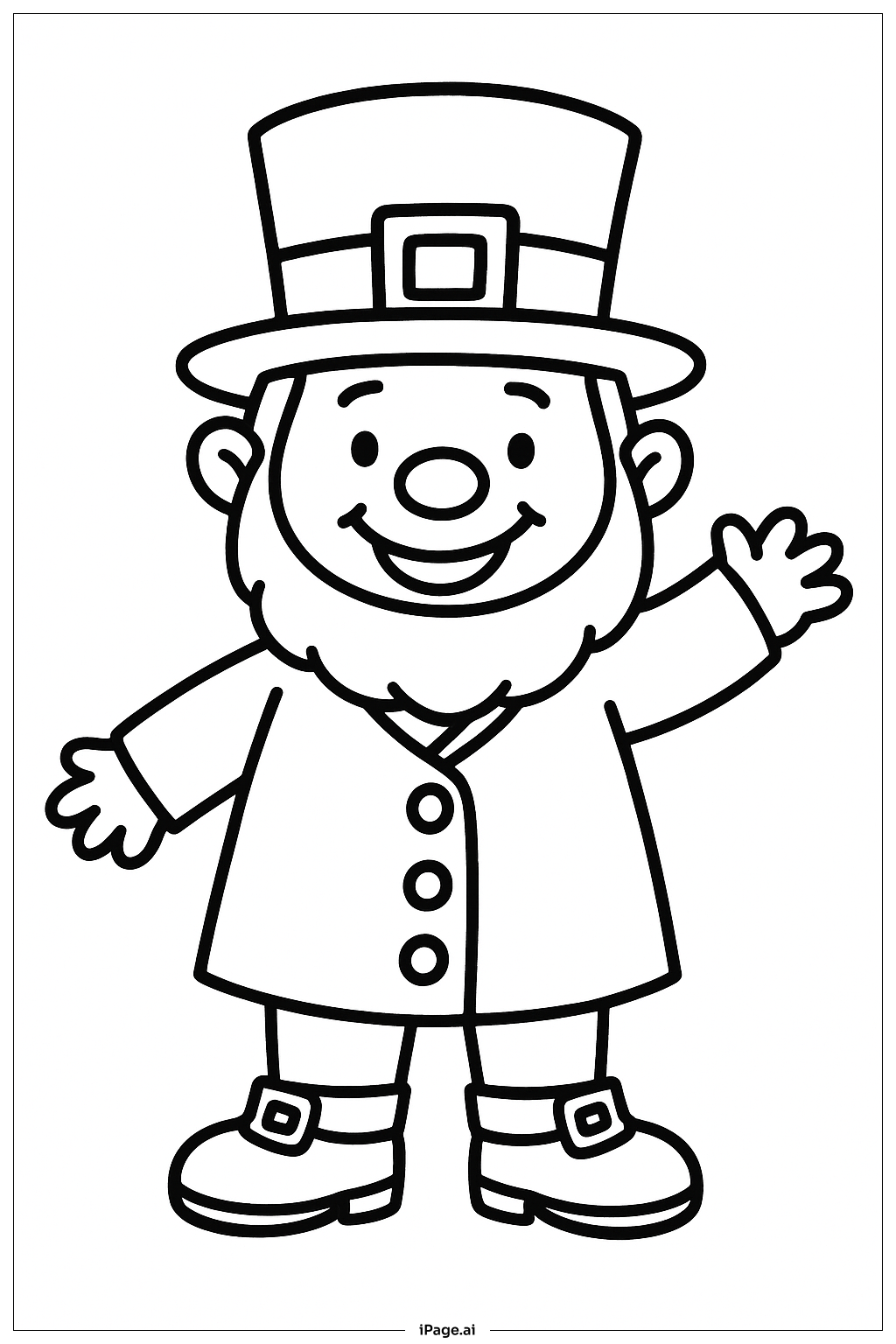  穿着外套的小妖精填色页 