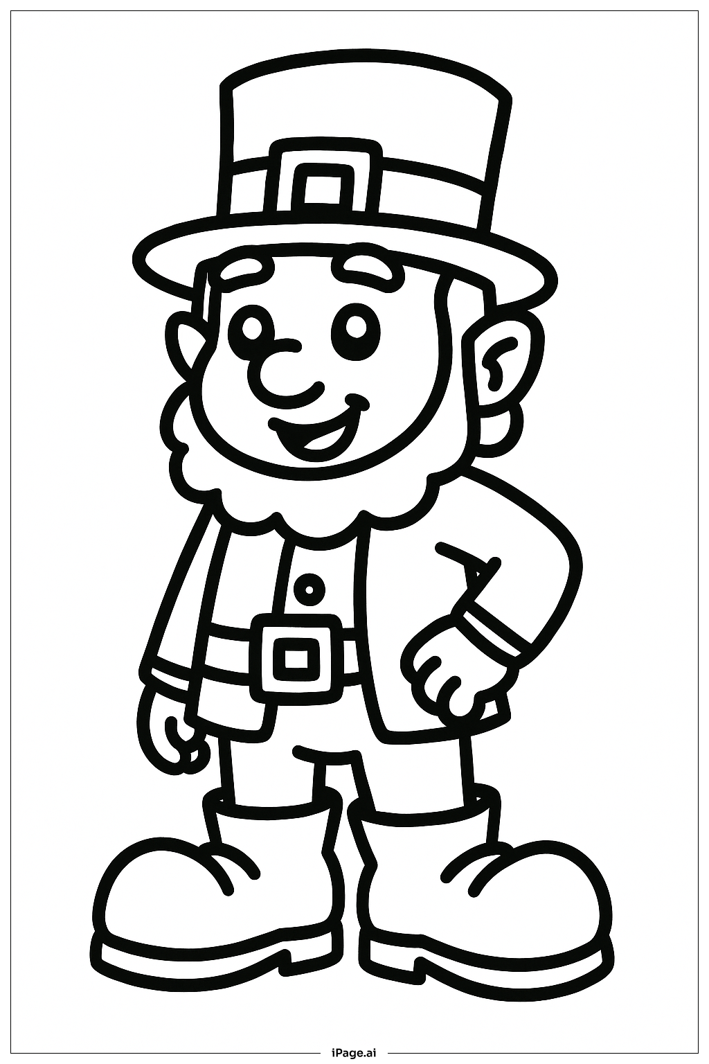  穿大靴子的小妖精填色页 