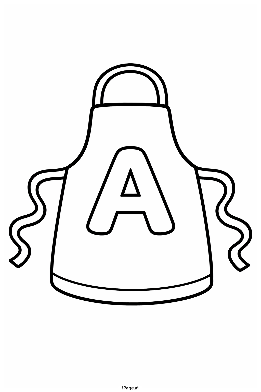 Letter A Apron Coloring Page