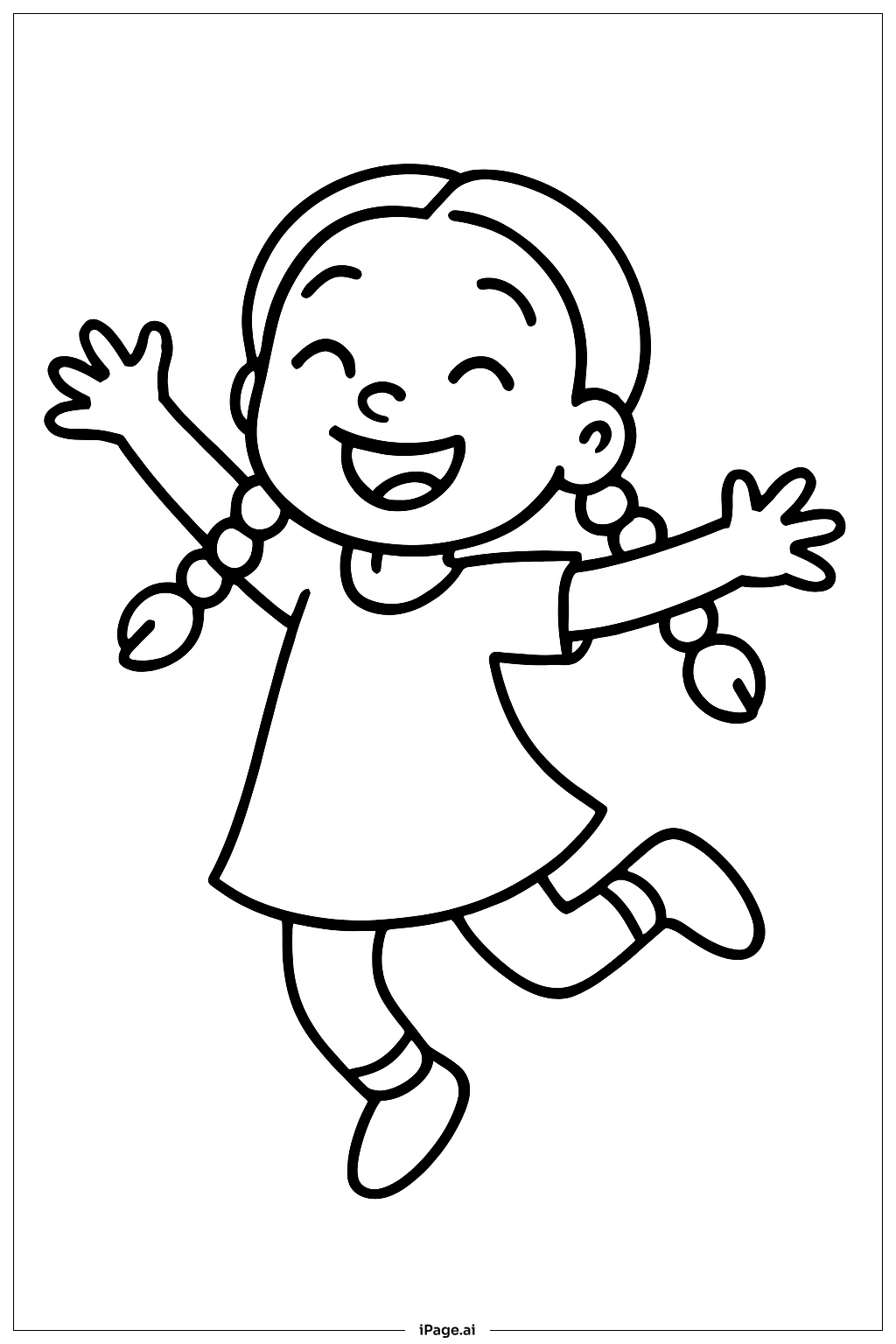  Lily Love Braids Jumping Coloring Page 