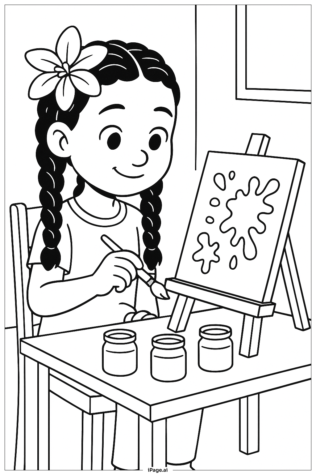  Lily Love Braids Making Art Coloring Page 