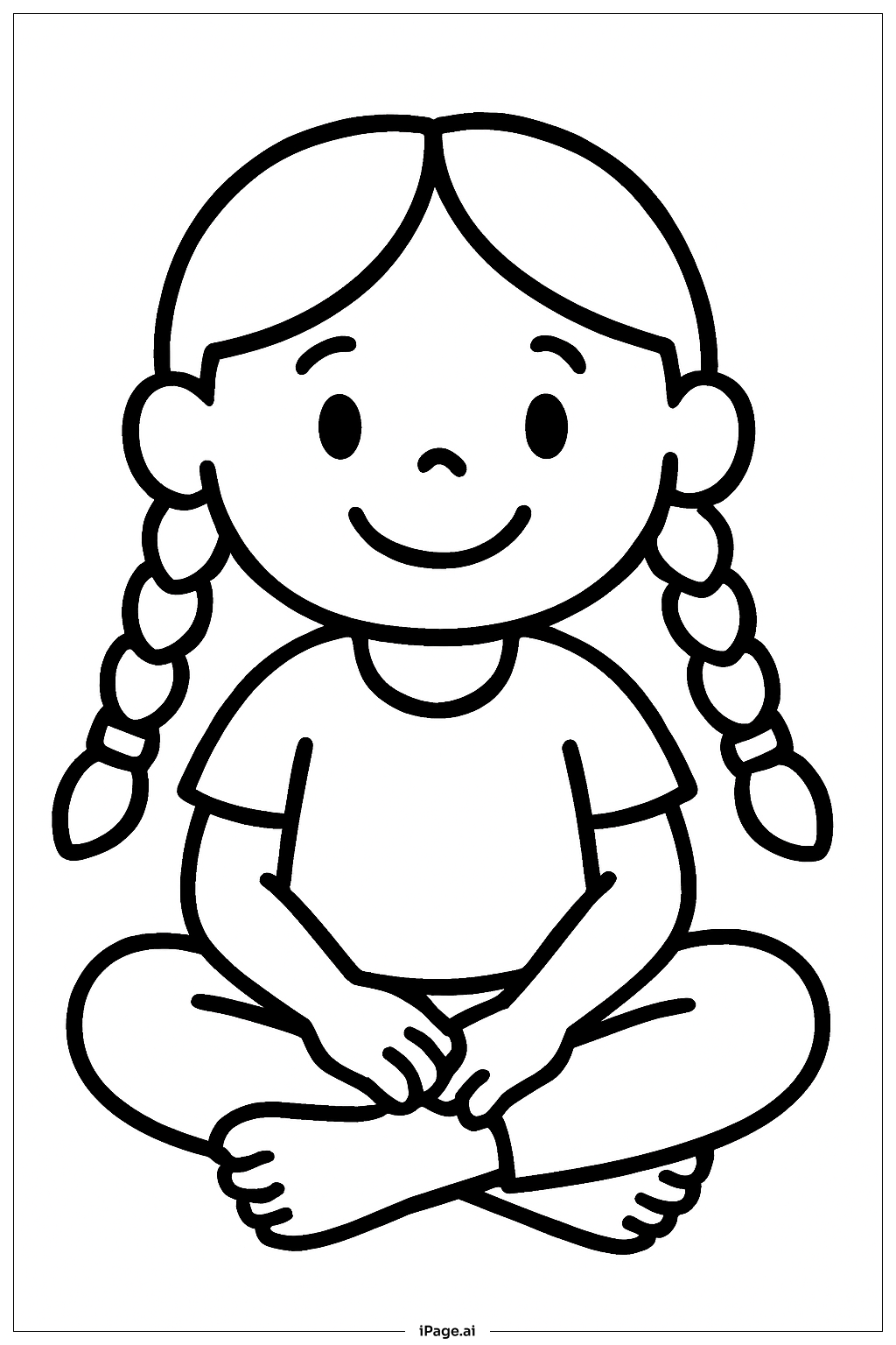  Lily Love Braids Sitting Coloring Page 