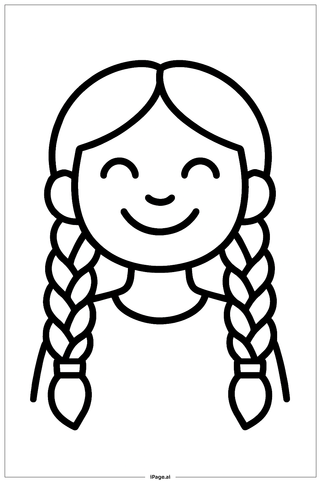  Lily Love Braids Smiling Coloring Page 