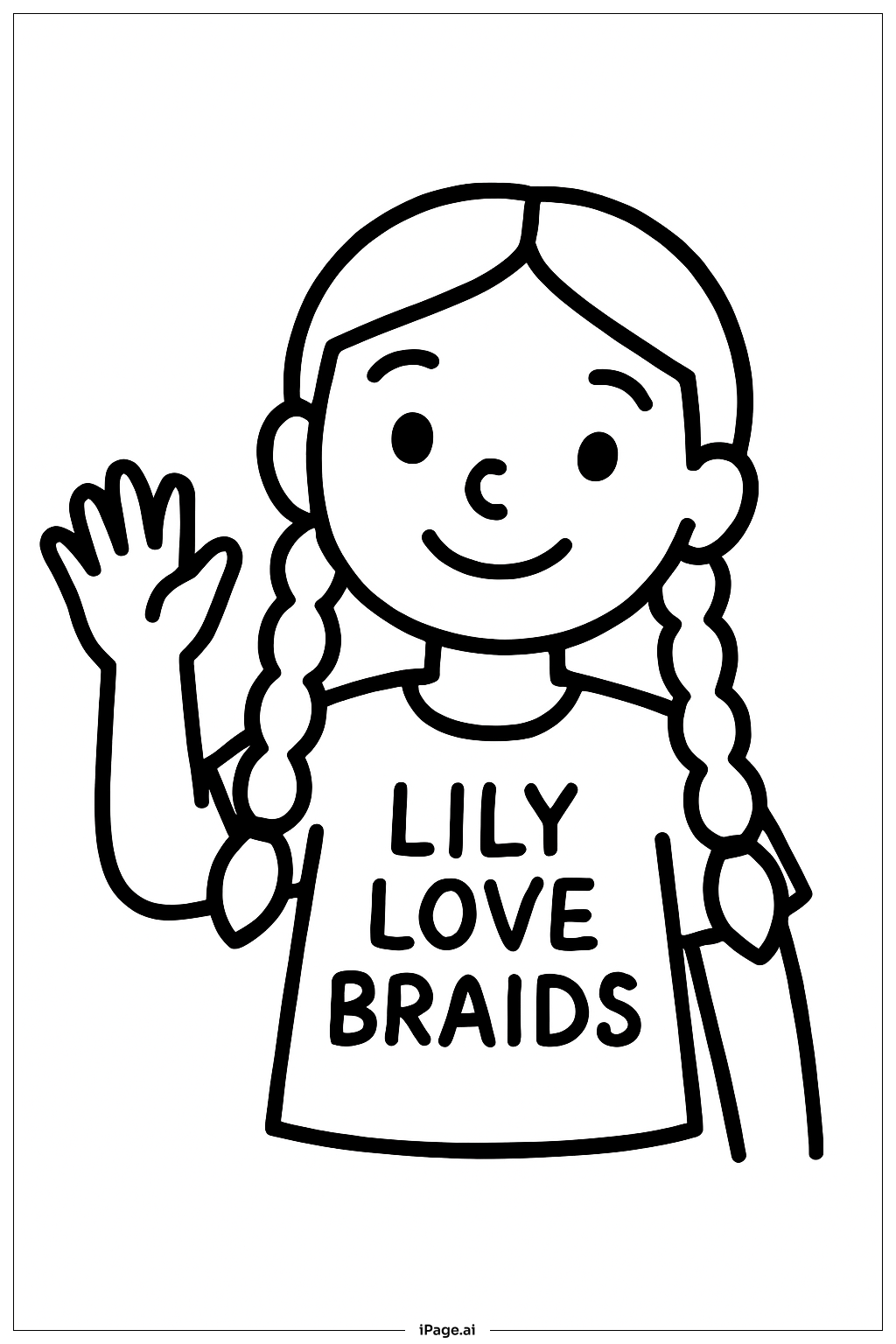 Lily Love Braids Waving Coloring Page 