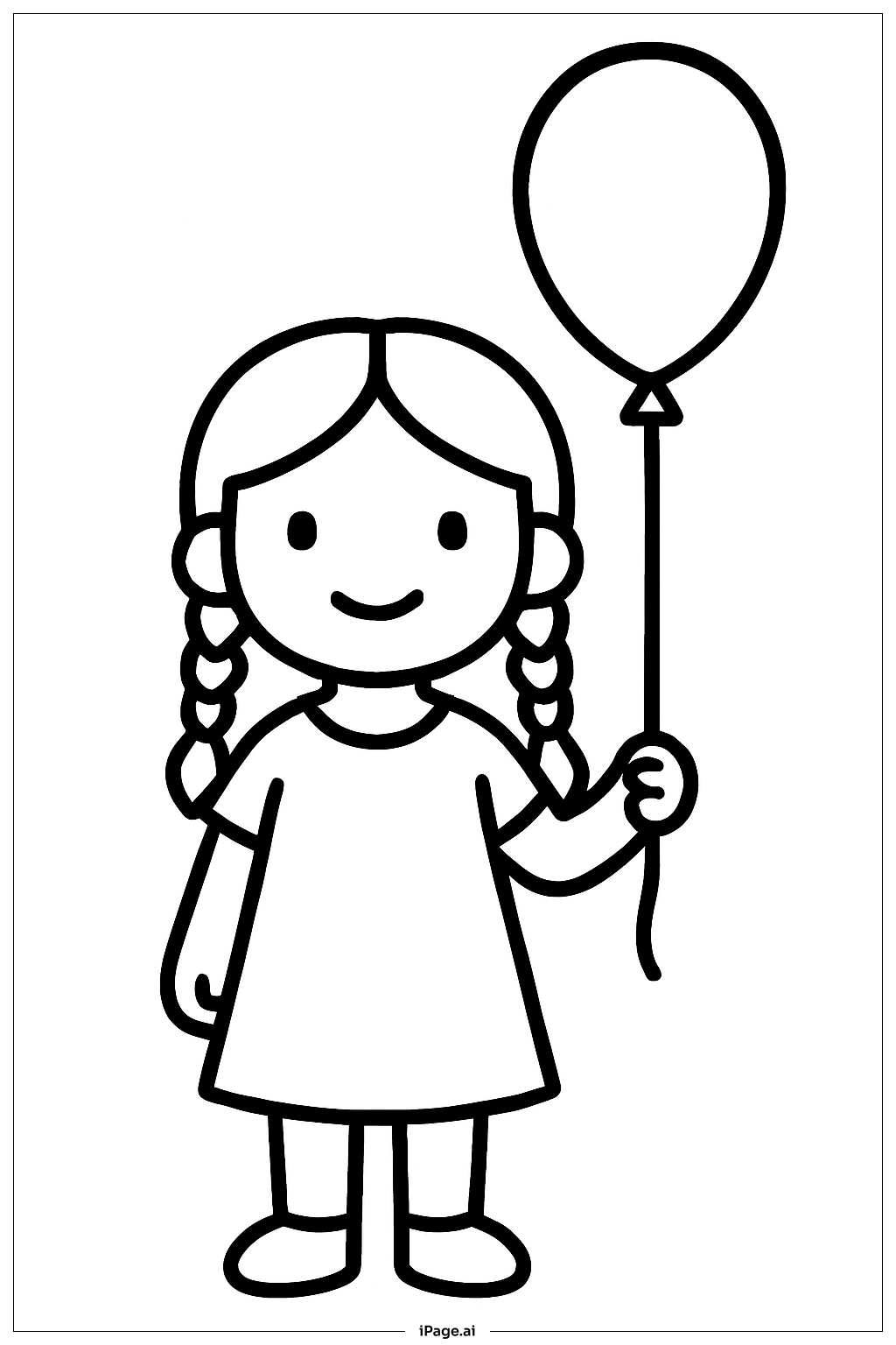  Lily Love Braids With Balloon Coloring Page 